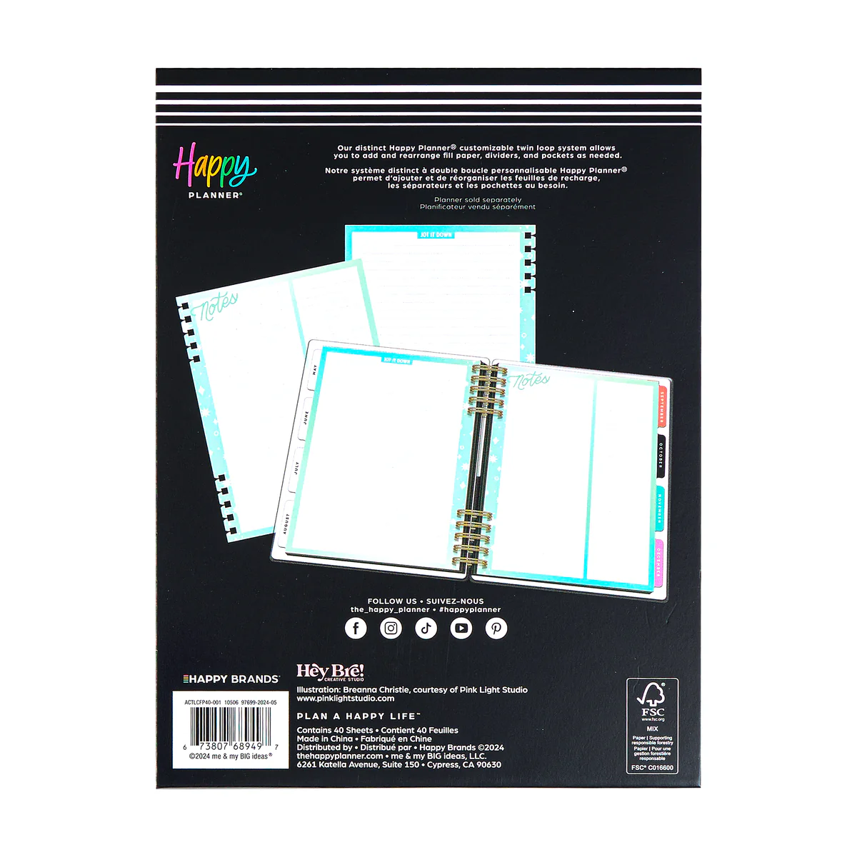 Seasons of Joy - Dashboard + Dotted Lined Classic Customizable Spiral Planner Filler Paper - 40 Sheets - Image 6