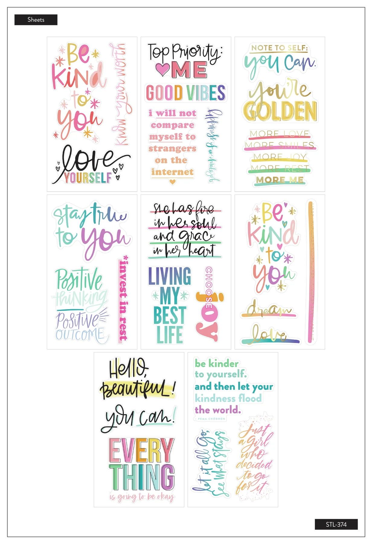 Self-Love - 8 Sticker Sheets - Image 5