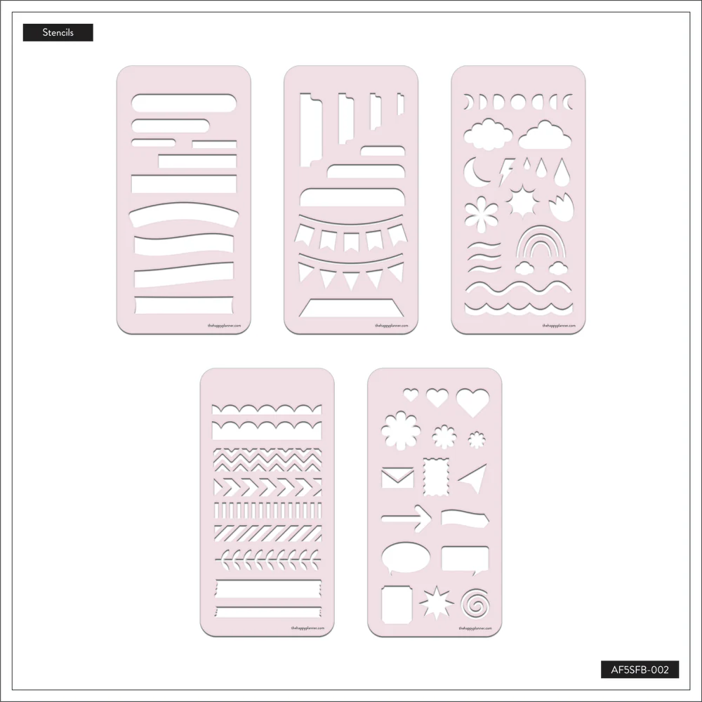 Shapes - Stencil Fan Book - 5 Sheets - Image 6