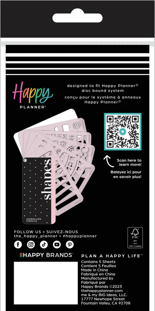 Shapes - Stencil Fan Book - 5 Sheets - Image 8