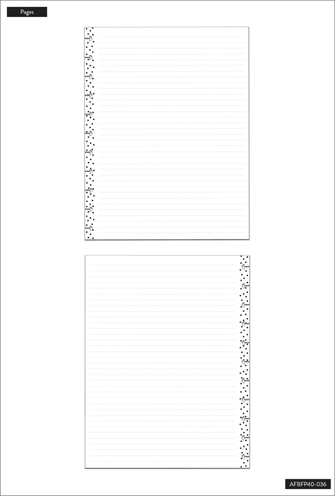 Simple Dots - Dotted Lined Big Filler Paper - 40 Sheets - Image 2