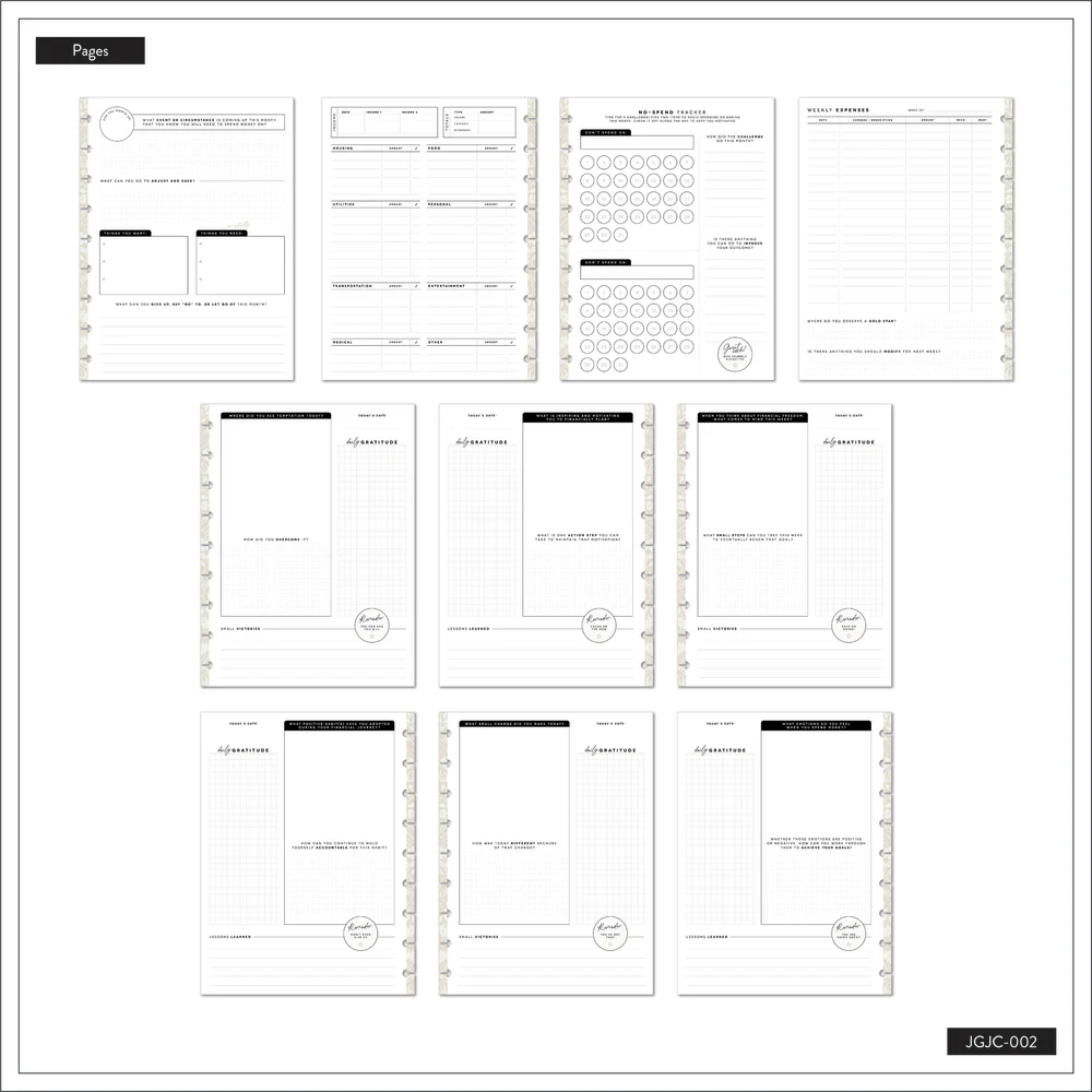 Sketchy Floral - Classic Guided Budget Journal - 80 Sheets - Image 5