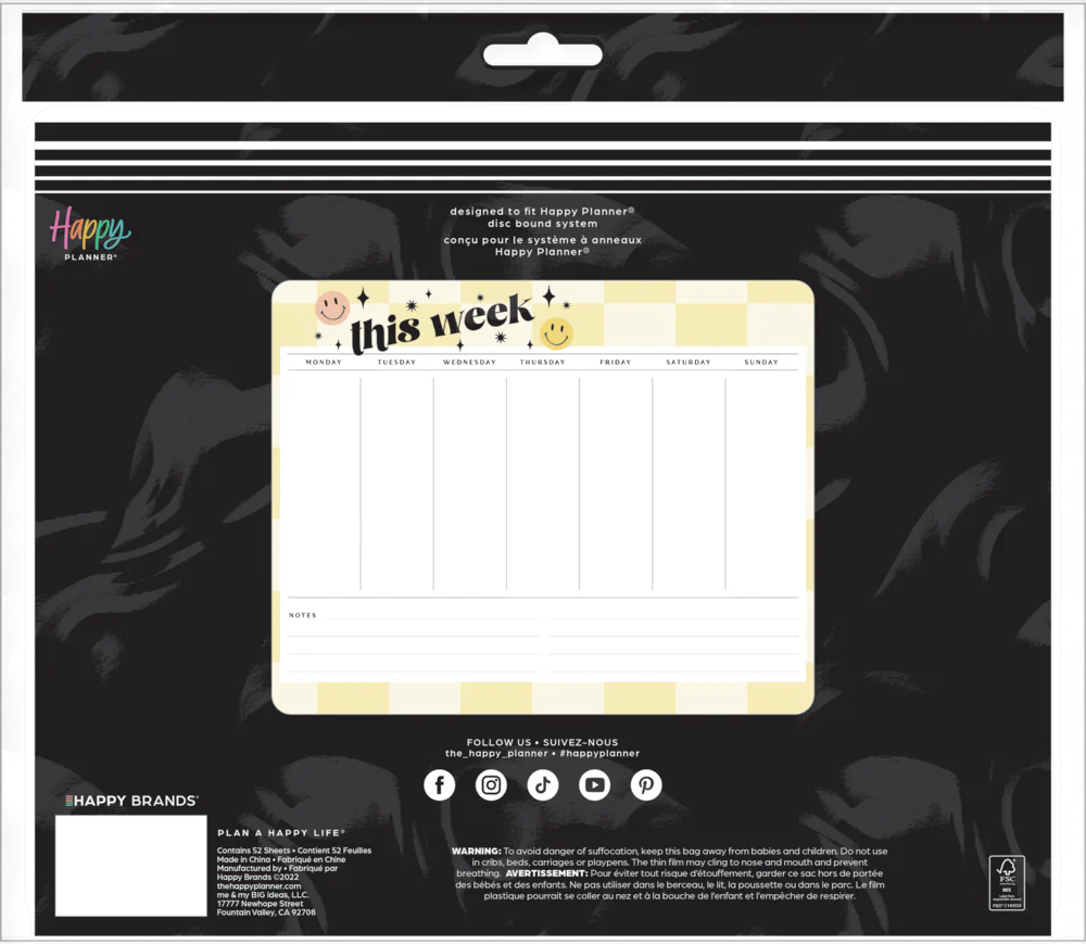 Smiley Face - Weekly Notepad & Mouse Pad - Image 4