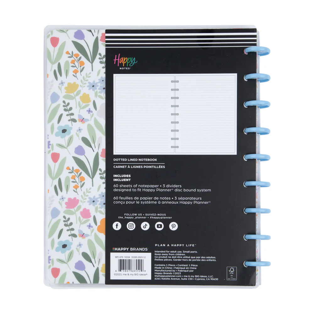 Soft Florals - Dotted Lined Classic Notebook - 60 Sheets - Image 8