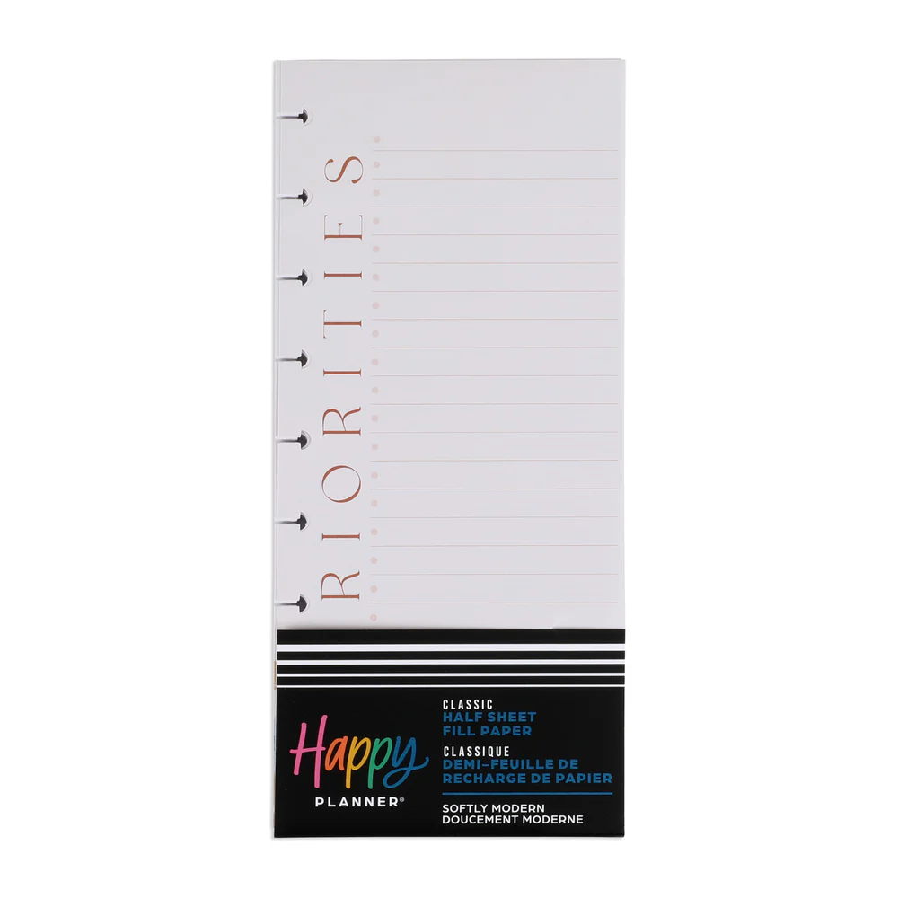 Softly Modern - Bullet List Classic Half Sheet Filler Paper - 60 Sheets - Image 3
