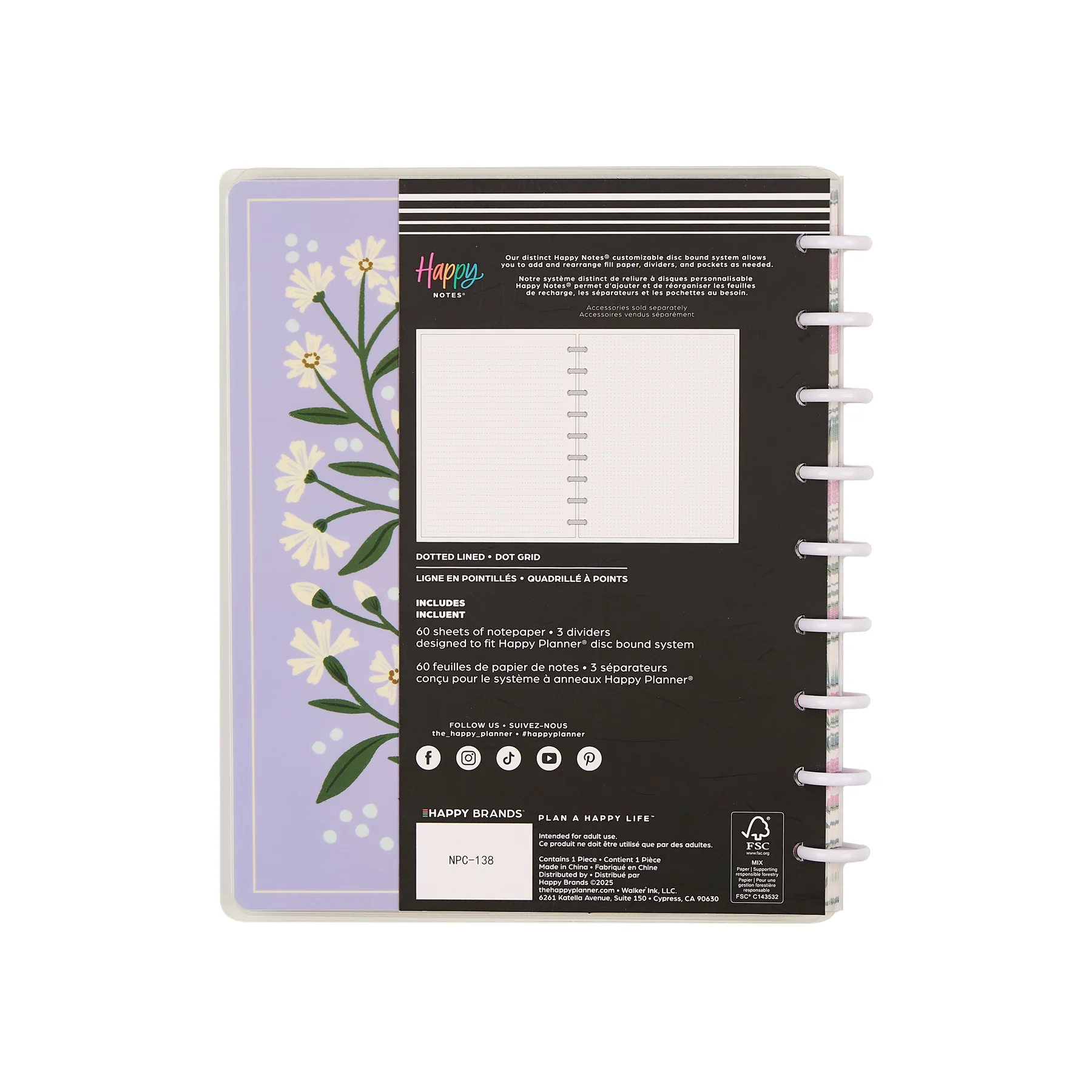 Spring Tapestry - Dot Grid + Dotted Lined Classic Notebook - 60 Sheets - Image 15