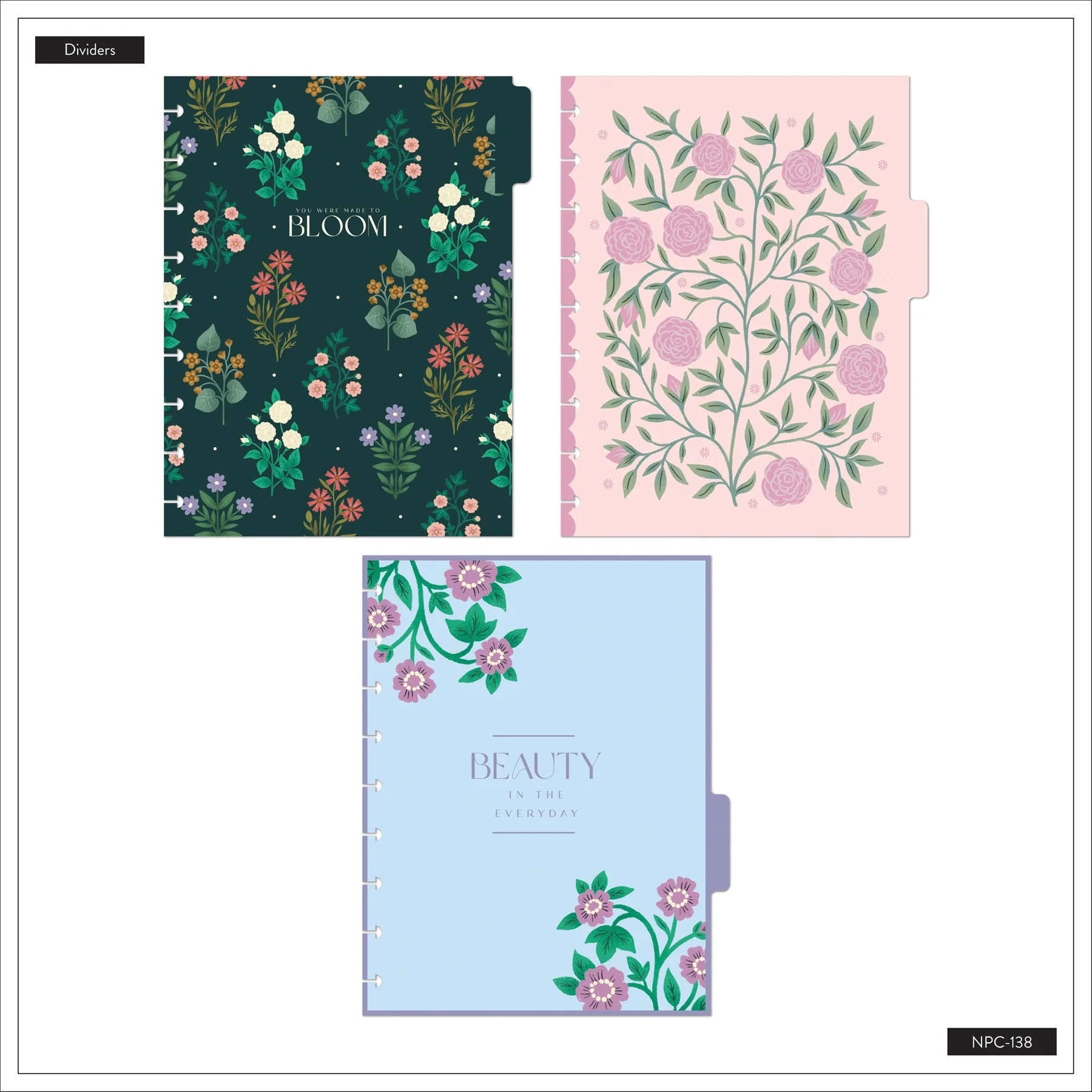 Spring Tapestry - Dot Grid + Dotted Lined Classic Notebook - 60 Sheets - Image 8