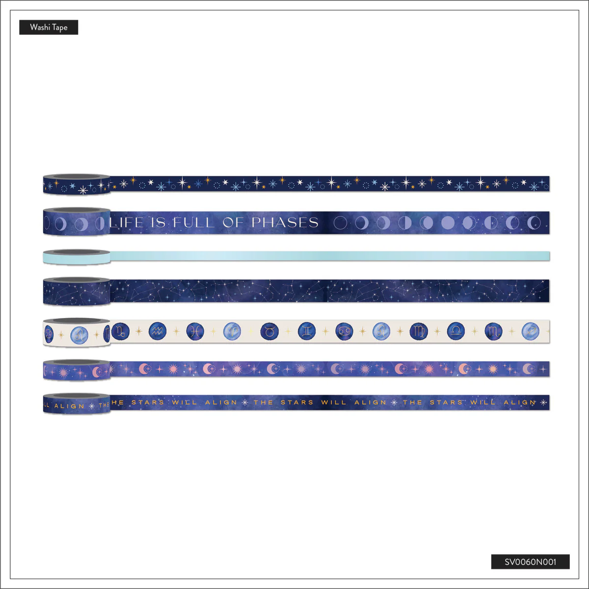 Star Signs - Washi Tape - 7 Pack - Image 9