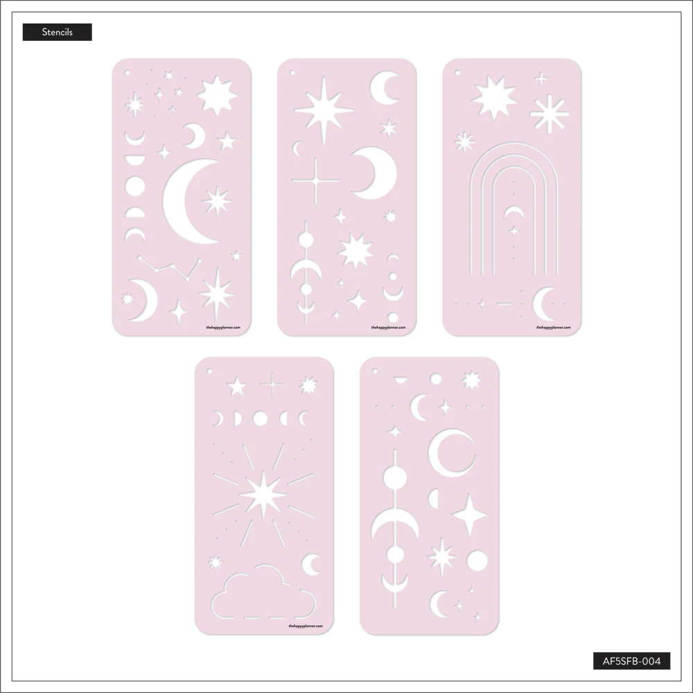Stargazer - Stencil Fan Book - 5 Sheets - Image 4