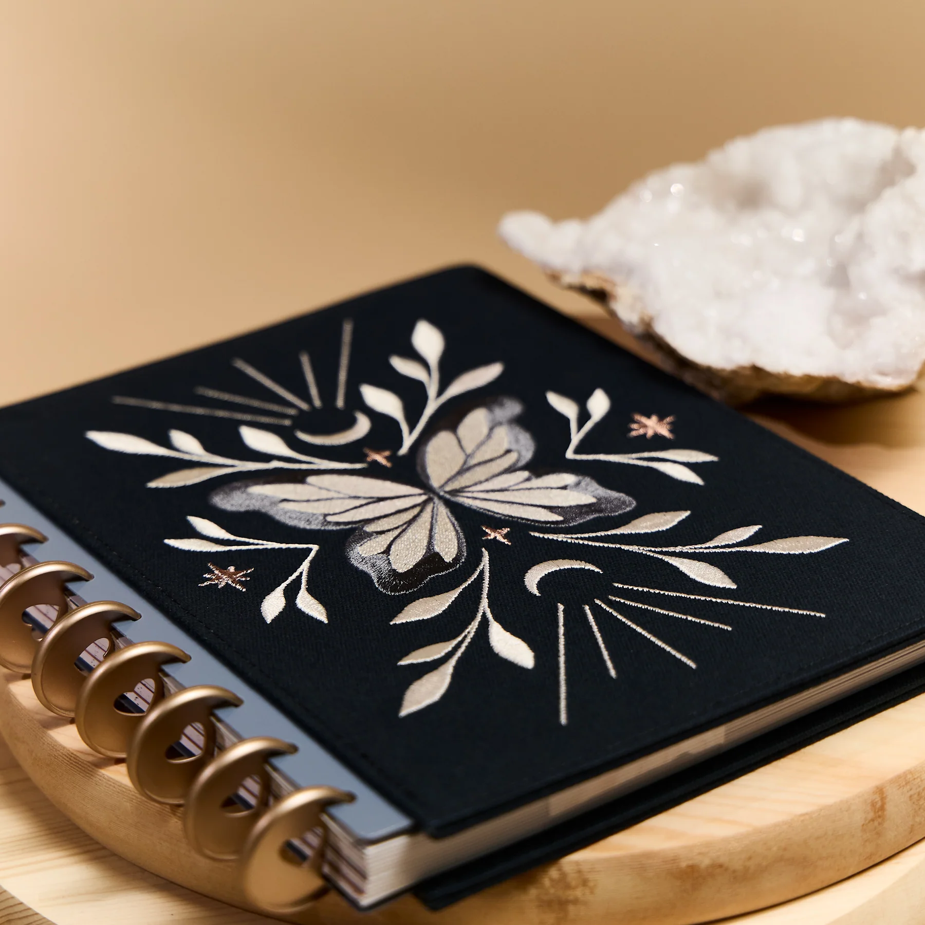 Starlight Flutter - Embroidered Snap In Classic Planner Cover - Image 2
