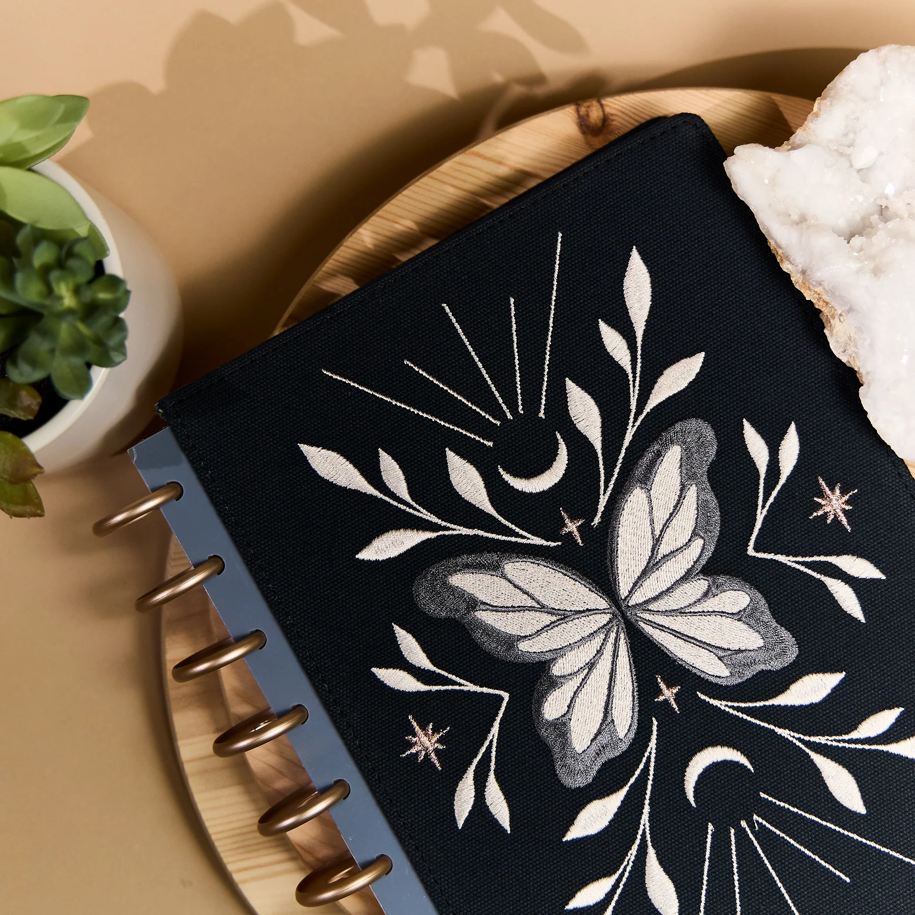 Starlight Flutter - Embroidered Snap In Classic Planner Cover - Image 5