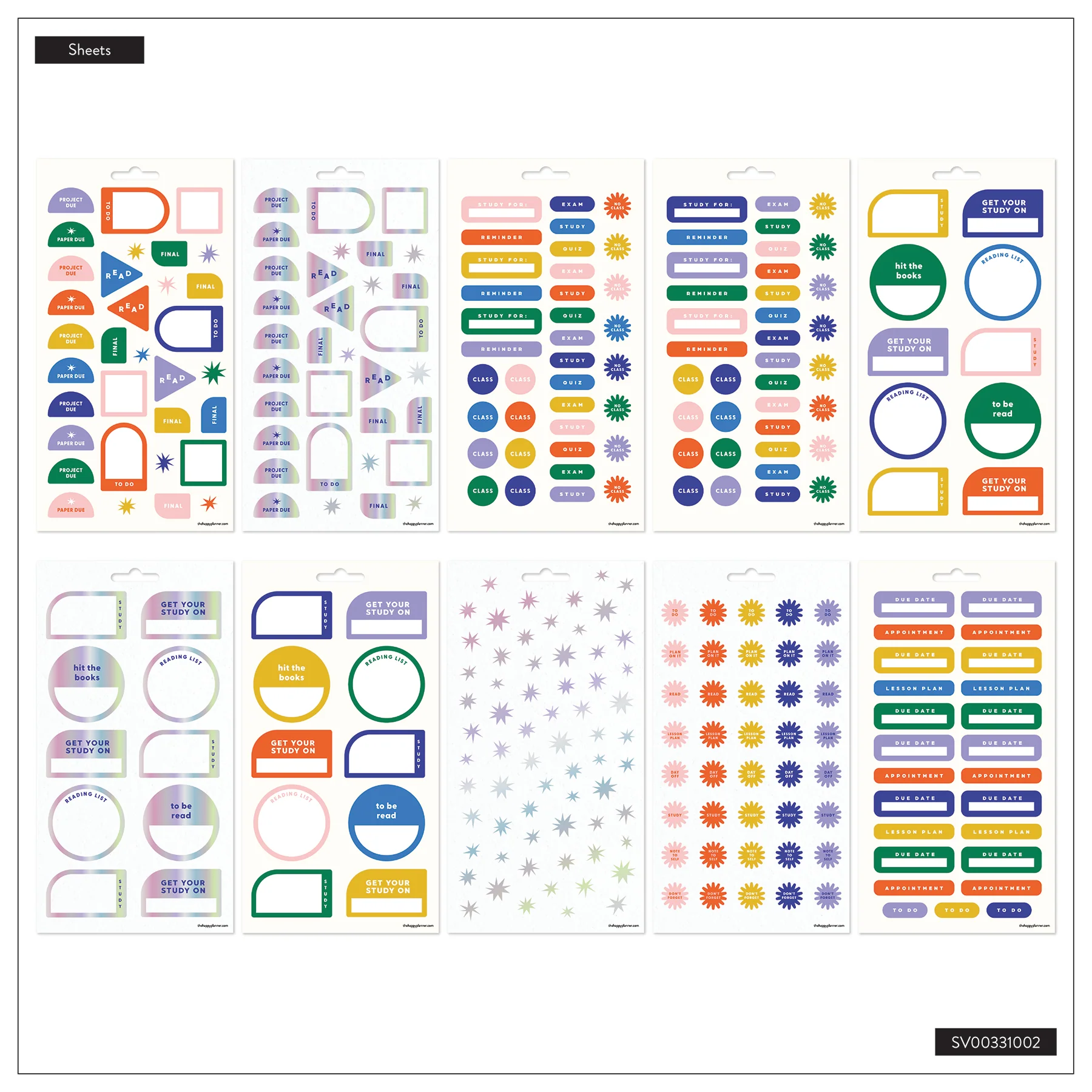 Stars & Smiles Student - 10 Sticker Sheets - Image 7
