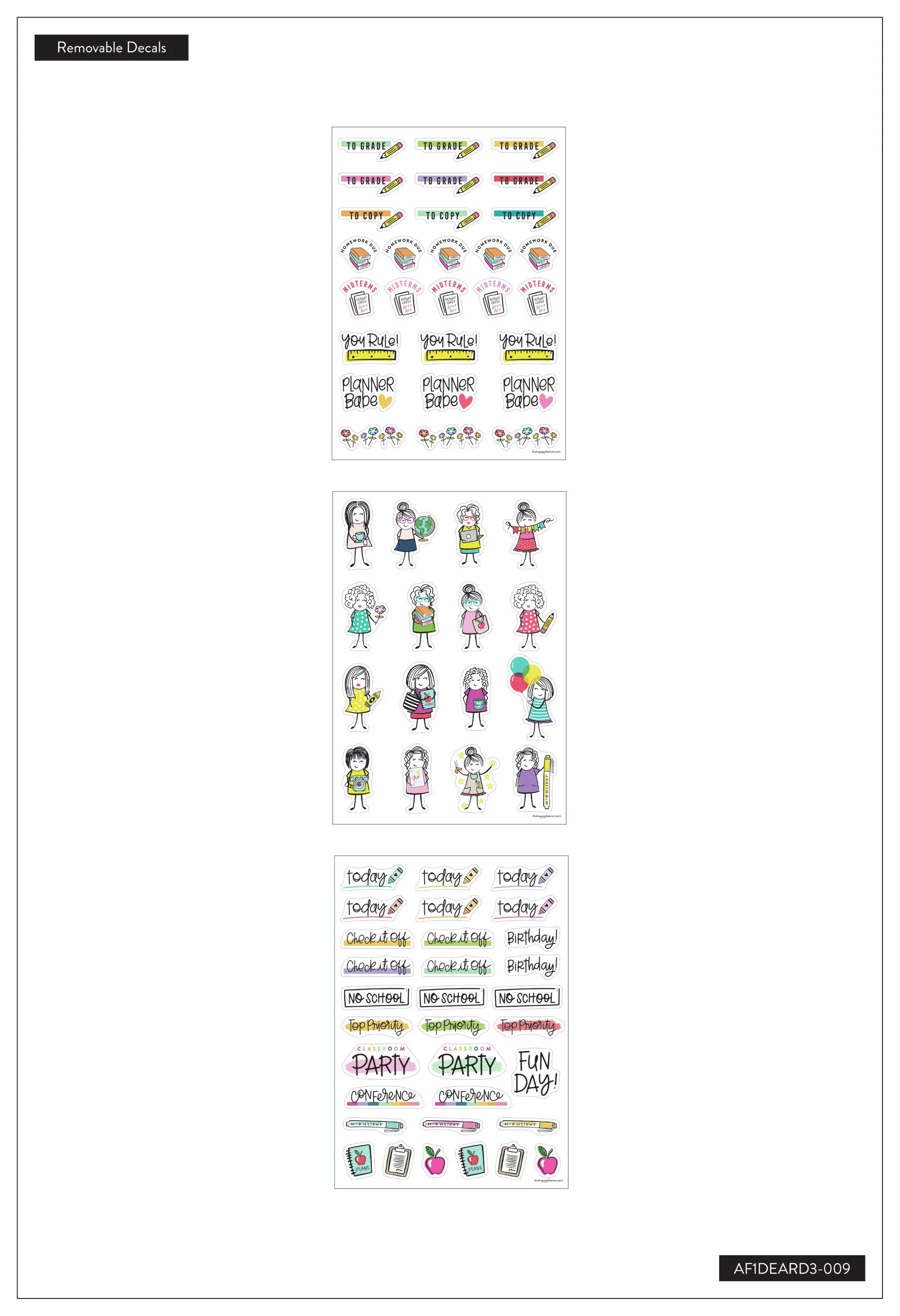 Stick Girl Dry Erase Removable Decals - Image 2