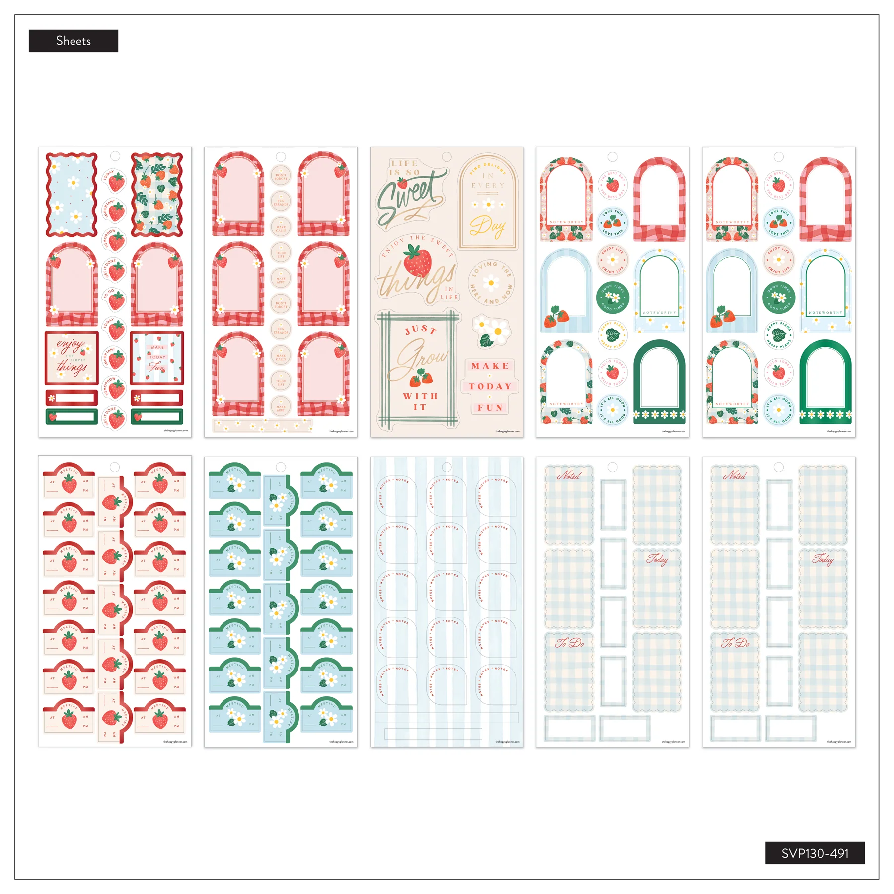 Strawberry Picnic - Value Pack Stickers - Image 8
