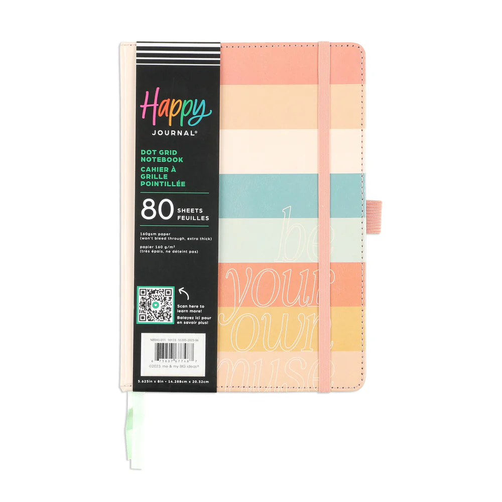Sunset Stripe - Bullet Dot Grid Happy Journal® - 80 Sheets - 160gsm Paper - Image 9