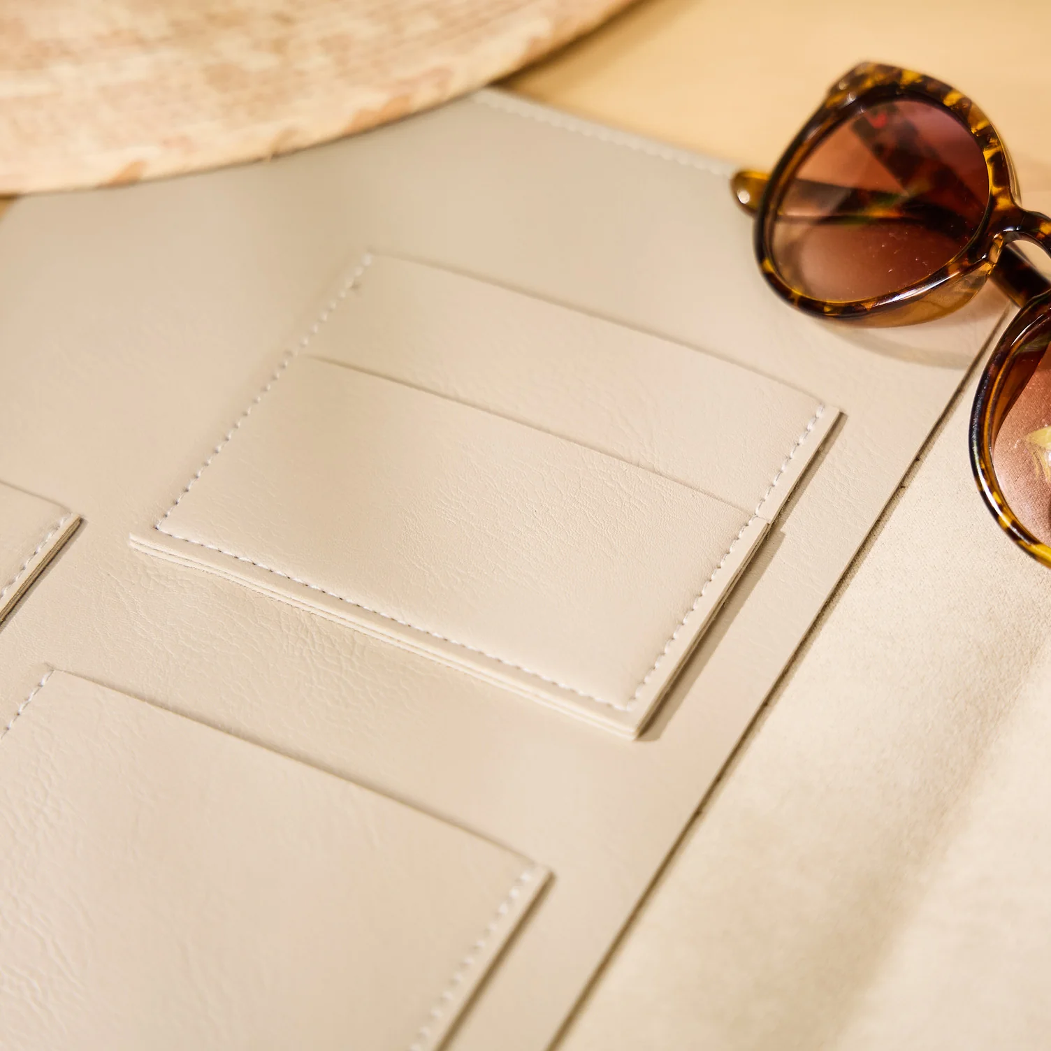 Taupe Vegan Leather - Deluxe Classic Planner Folio - Image 2