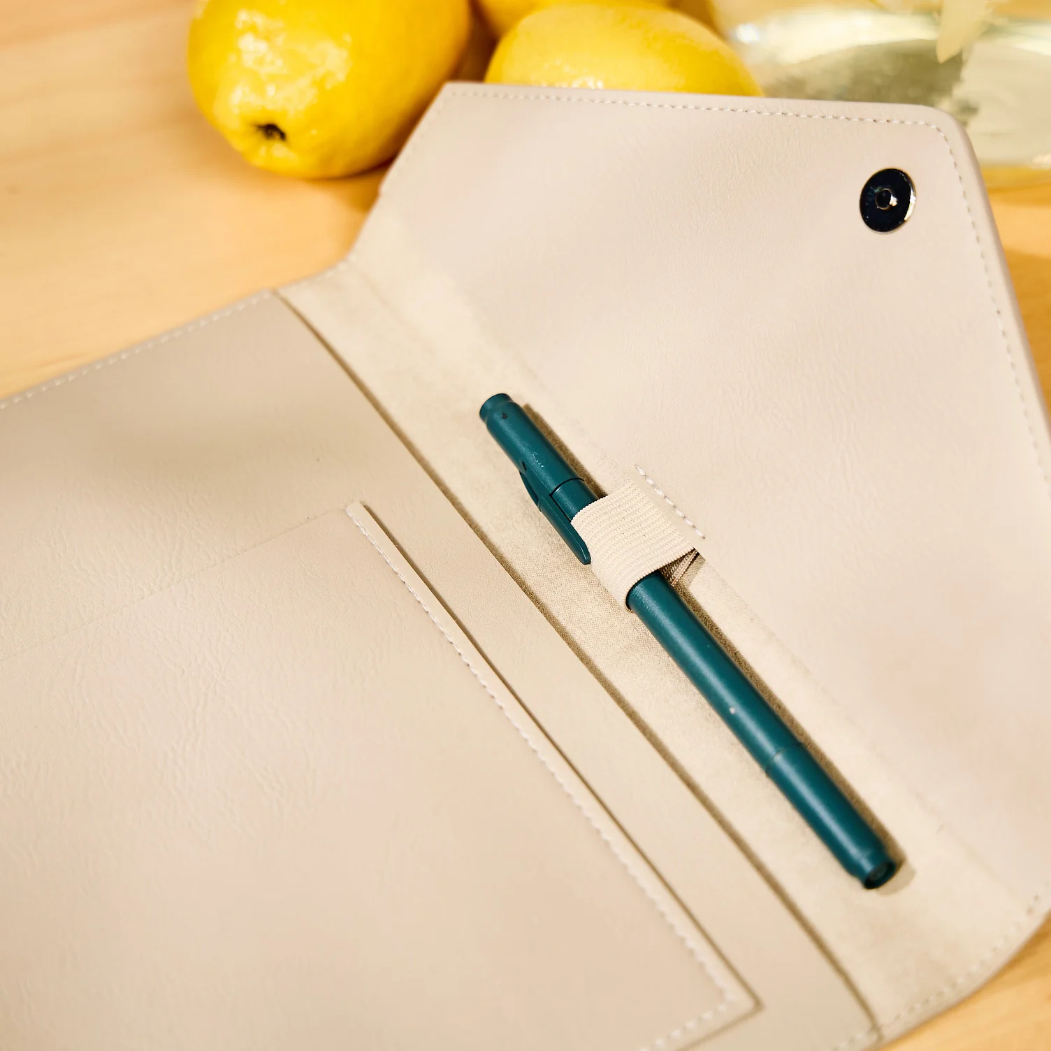 Taupe Vegan Leather - Deluxe Classic Planner Folio - Image 5