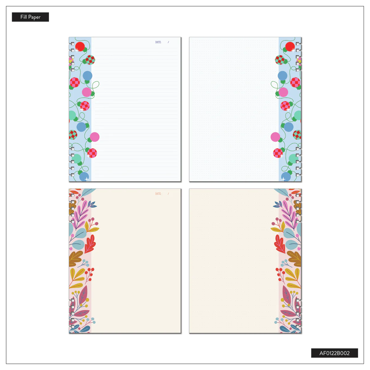 Teaching Seasons - Dotted Lined + Dot Grid Customizable Spiral Big Filler Paper - 40 Sheets - Image 9