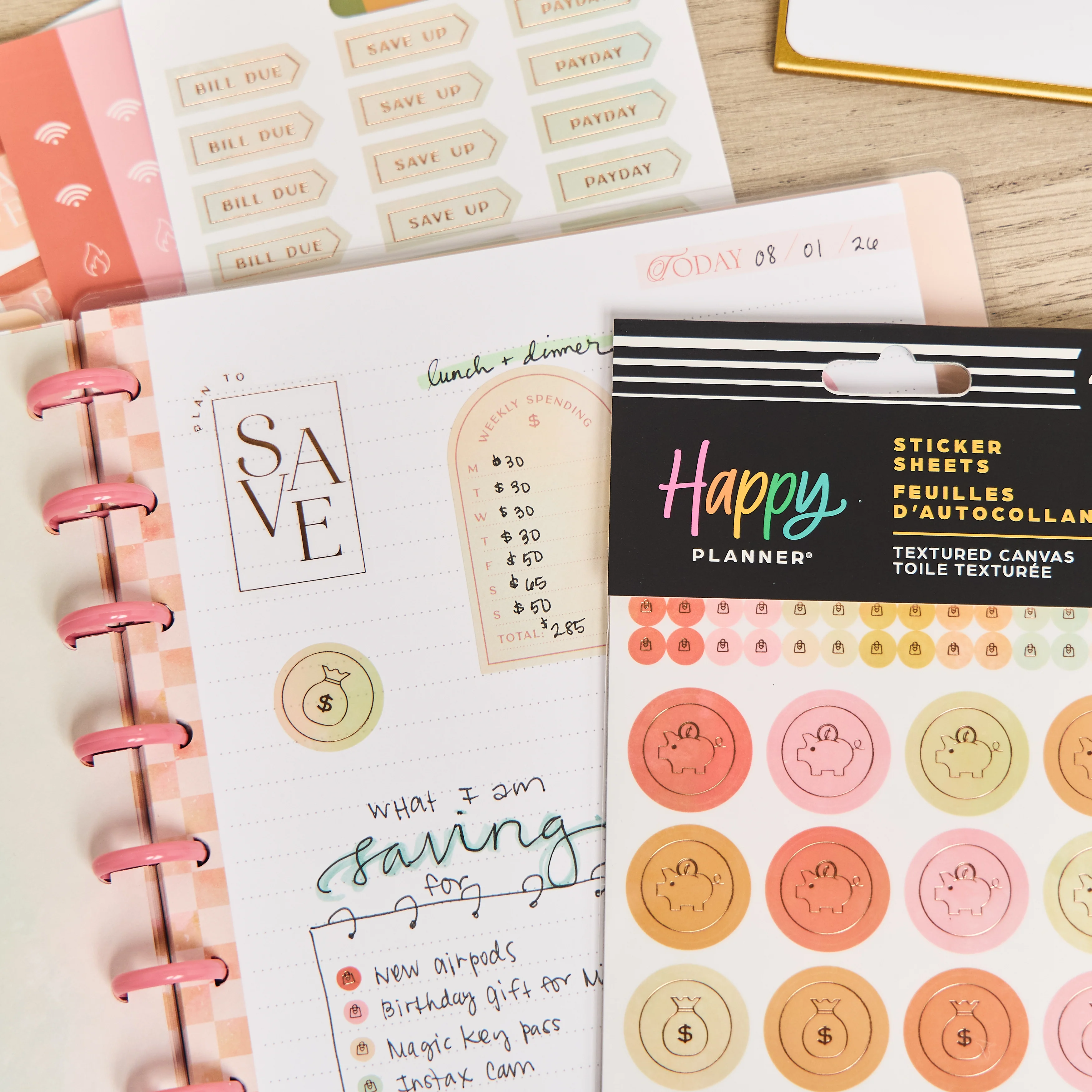 Textured Canvas Budget - 10 Sticker Sheets - Image 2