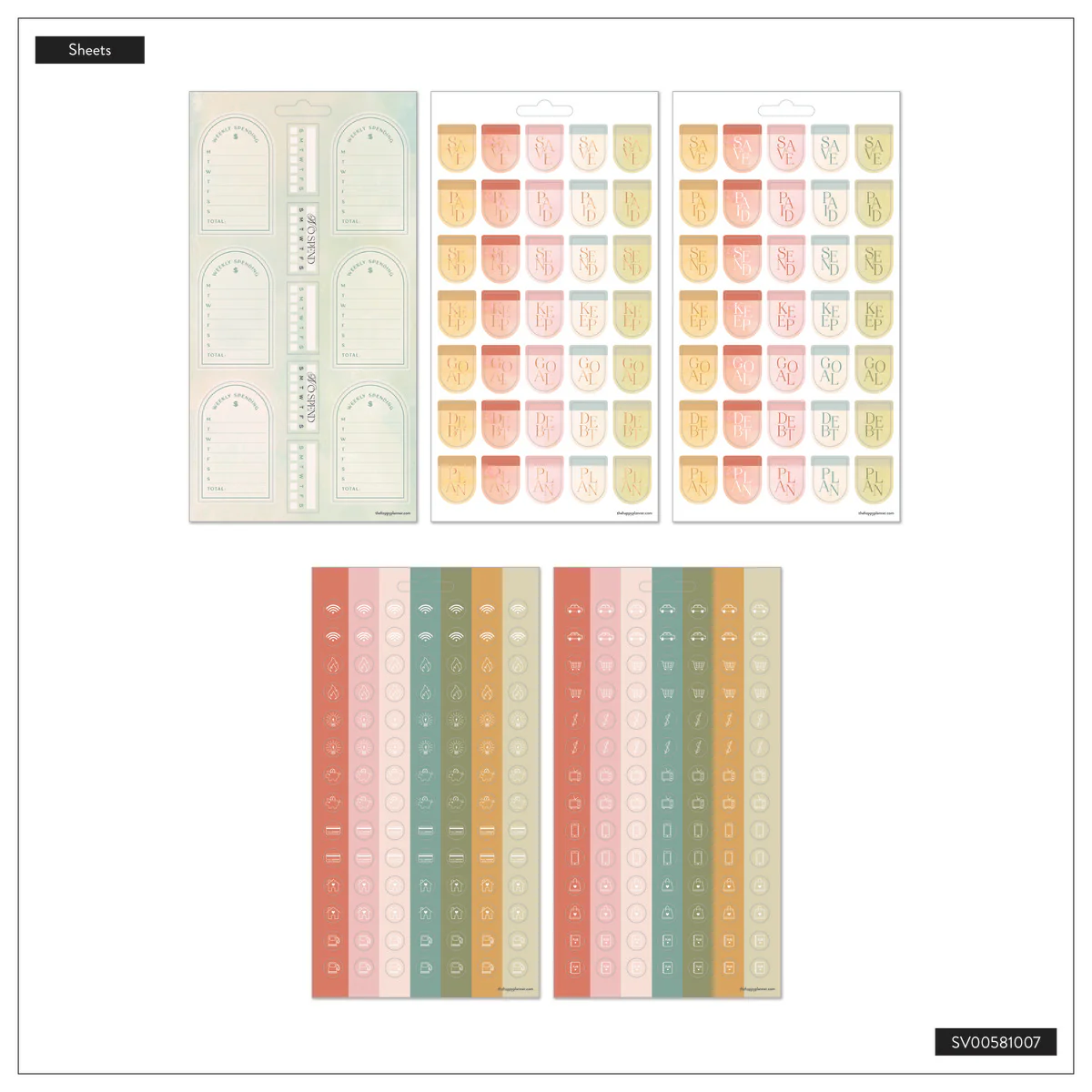 Textured Canvas Budget - 10 Sticker Sheets - Image 8