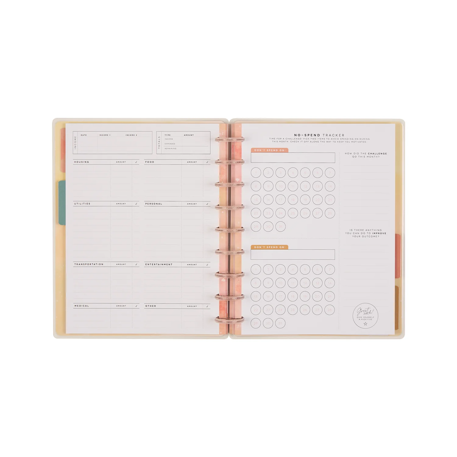 Textured Canvas Budget - Classic Guided Budget Journal - 40 Sheets - Image 13