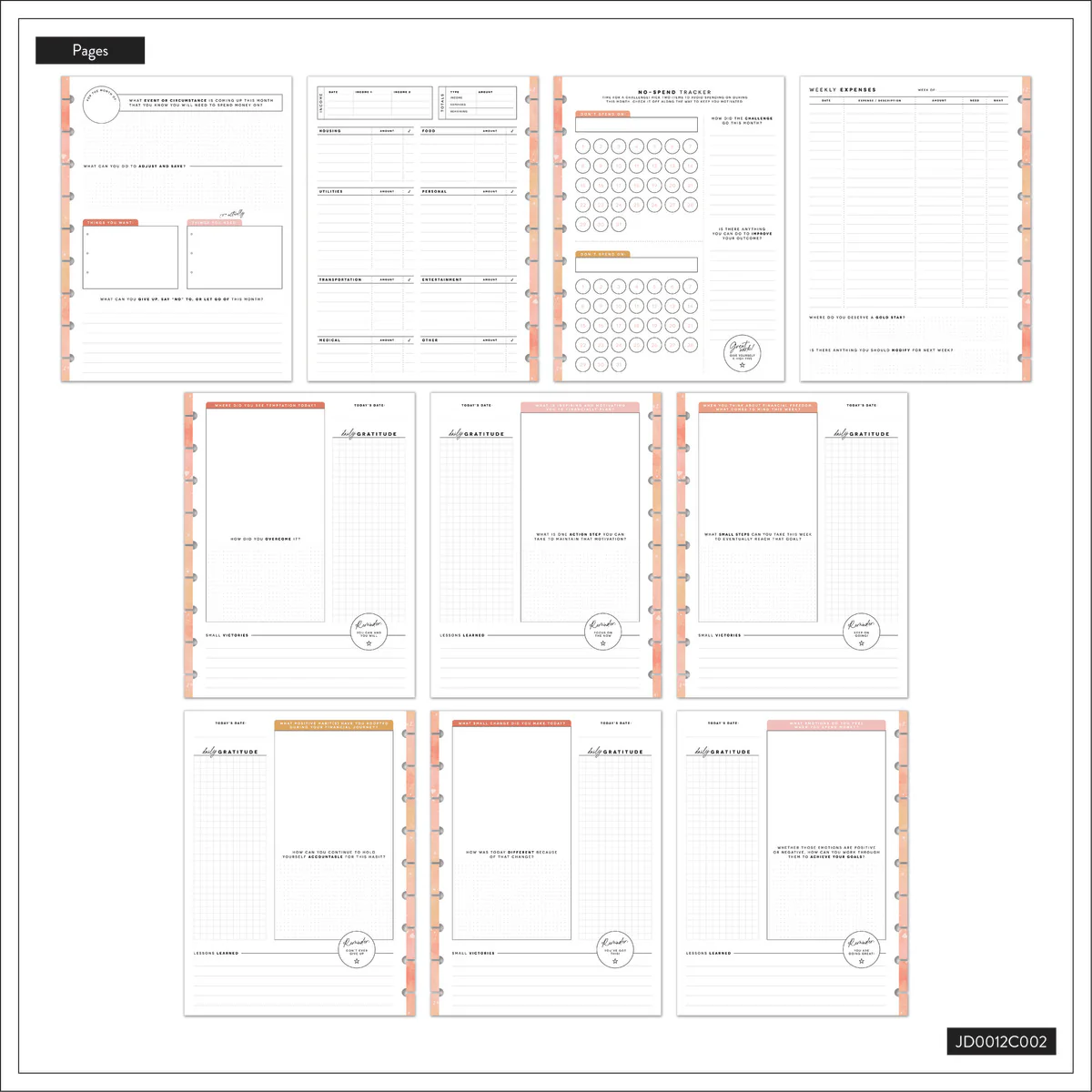 Textured Canvas Budget - Classic Guided Budget Journal - 40 Sheets - Image 17