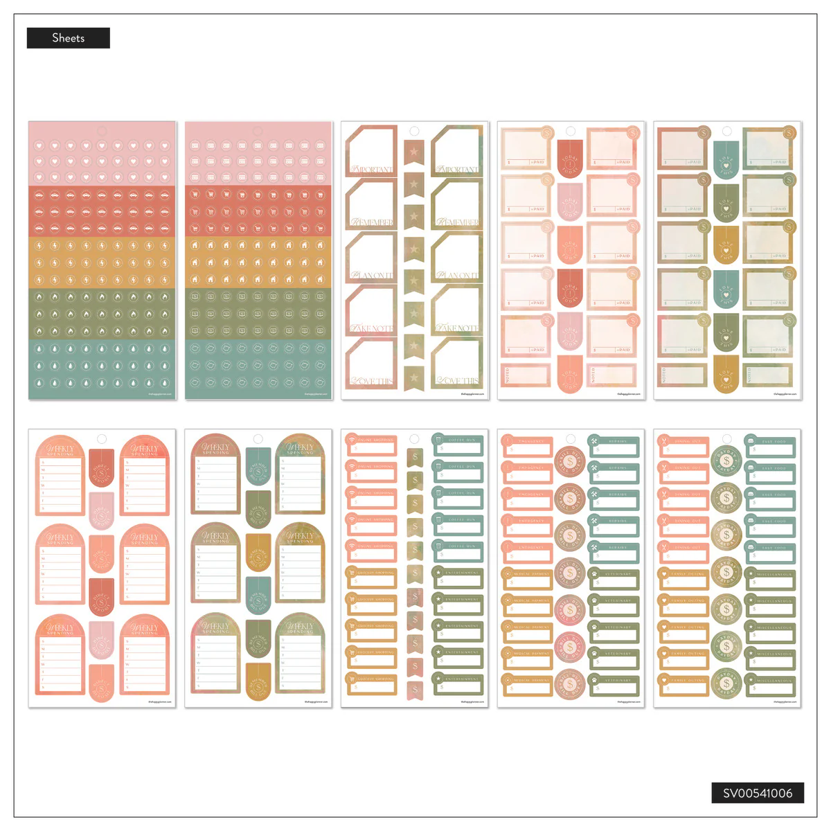 Textured Canvas Budget - Value Pack Stickers  - Image 11