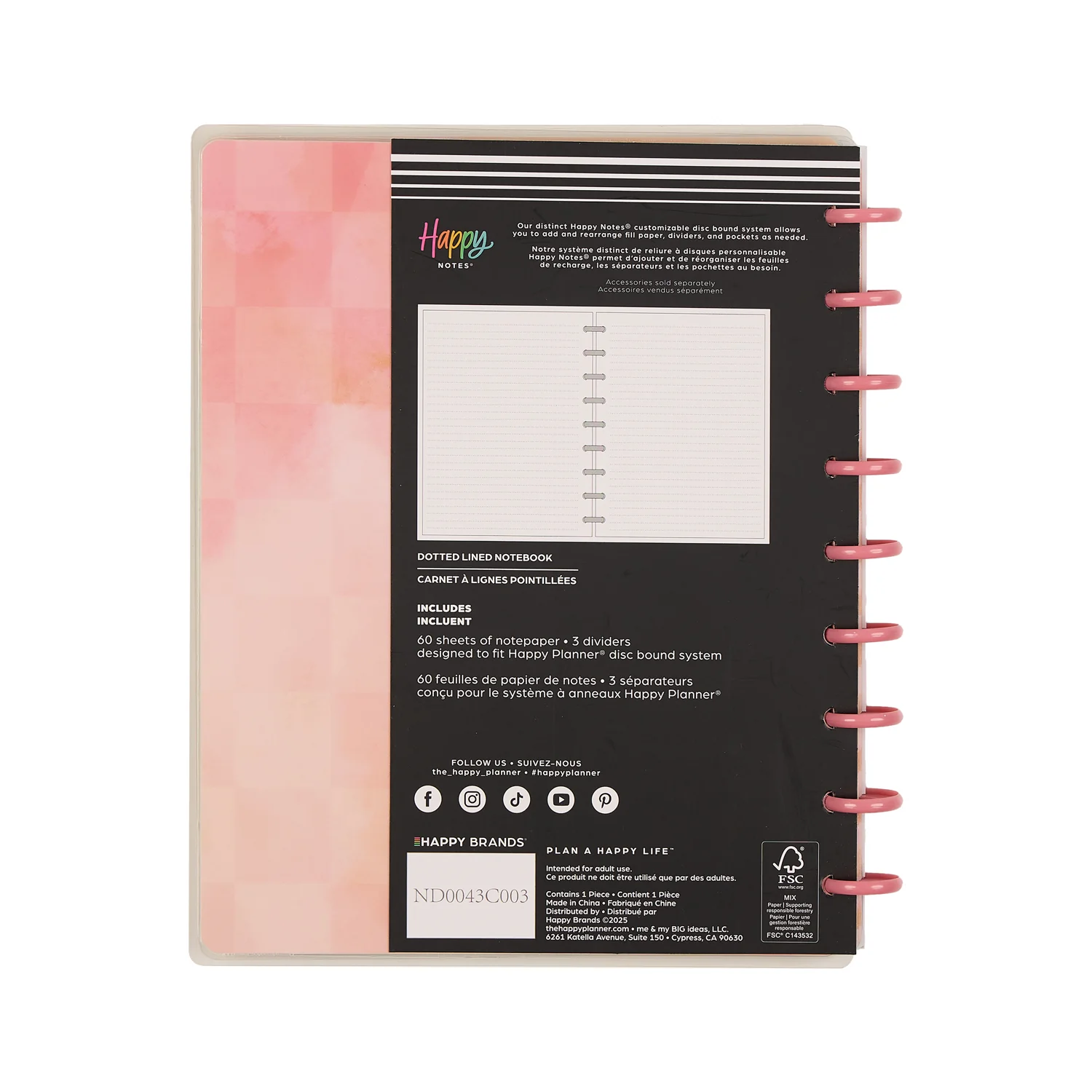 Textured Canvas - Dotted Lined Classic Notebook - 60 Sheets - Image 15