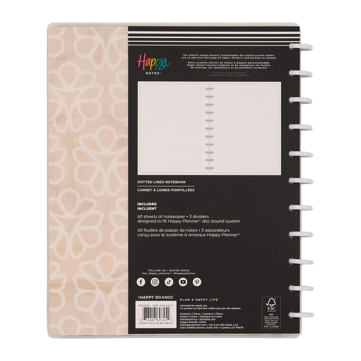 Textured Tile - Dotted Lined Big Notebook - 60 Sheets - Image 19