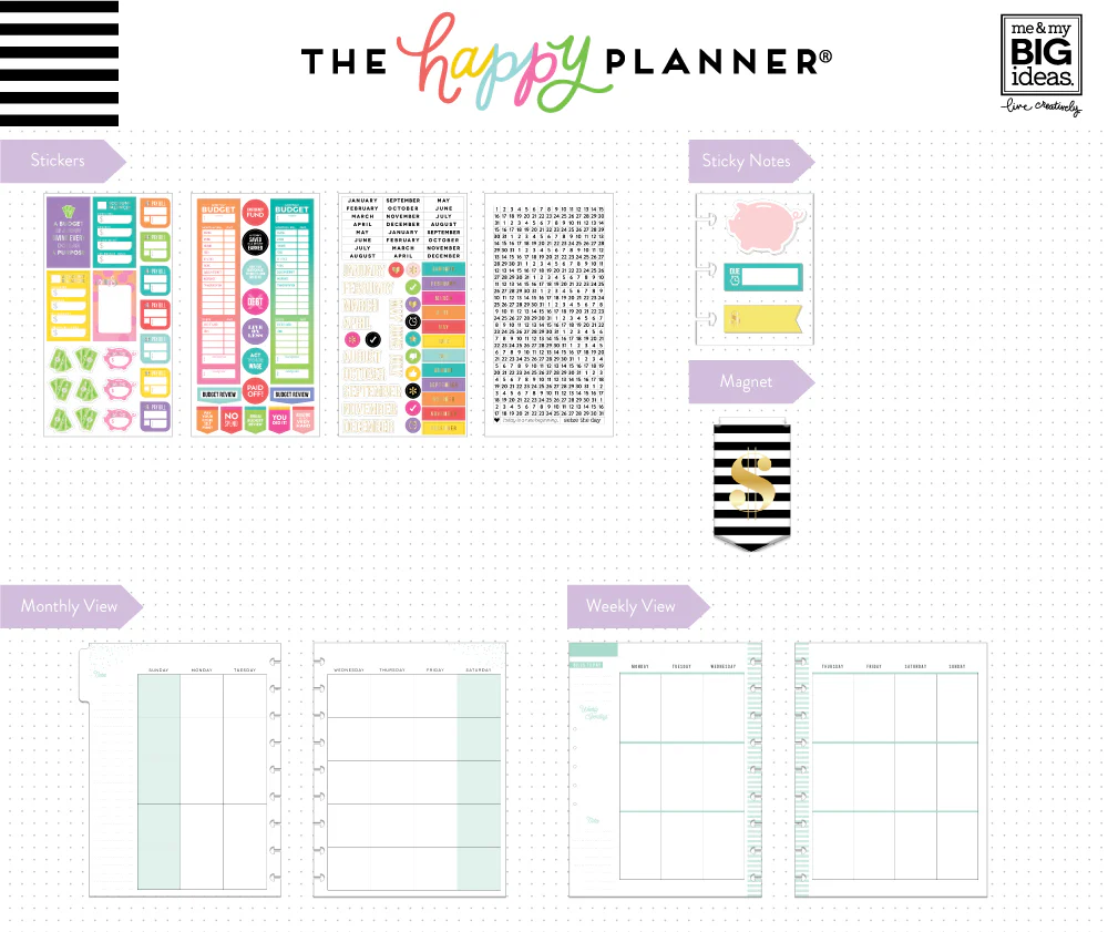The Happy Planner® 12 Month Box Kit - Wealth (budget) - Image 2