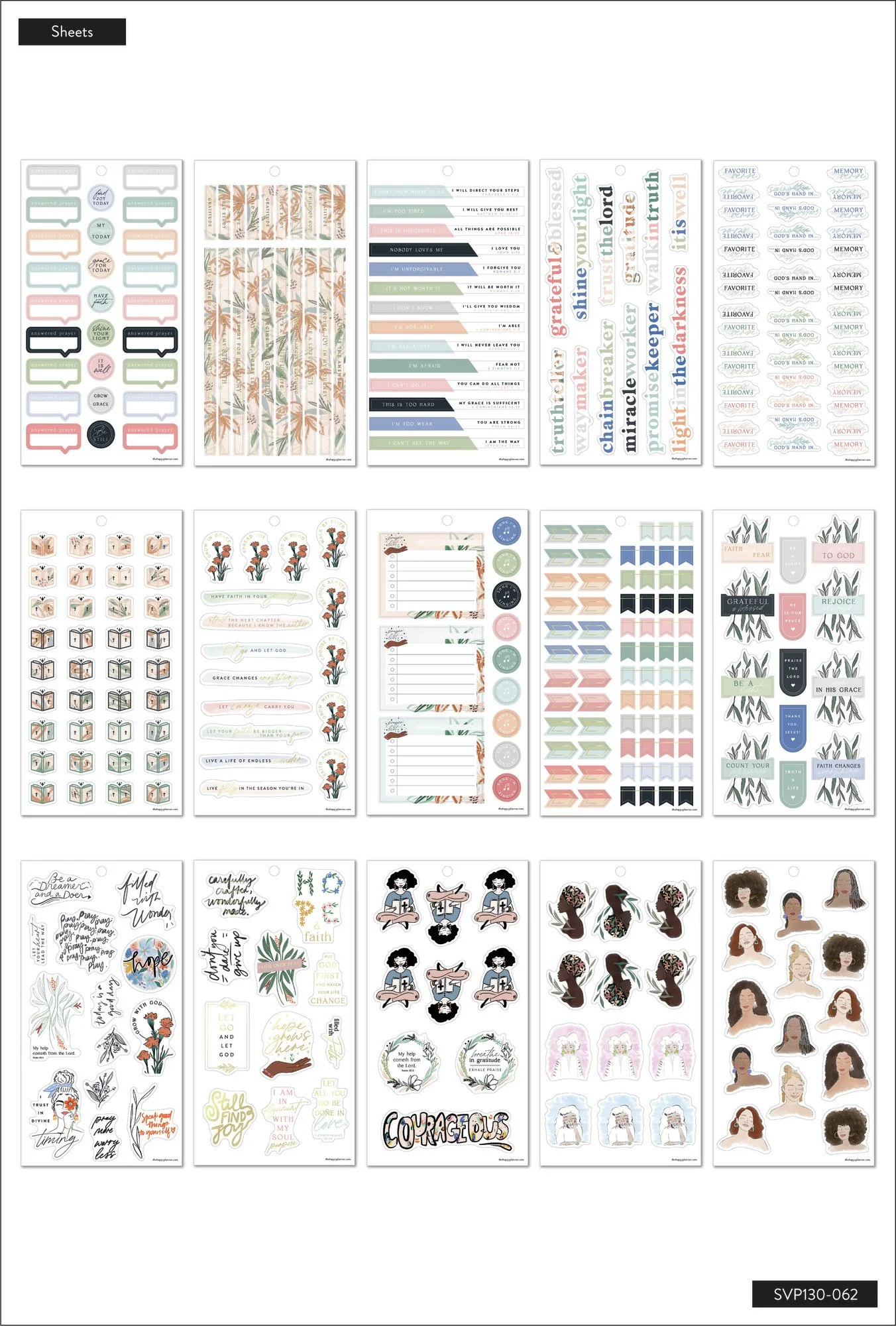 The Happy Planner x Spoonful of Faith Value Pack Stickers - Filled with Faith - Image 4