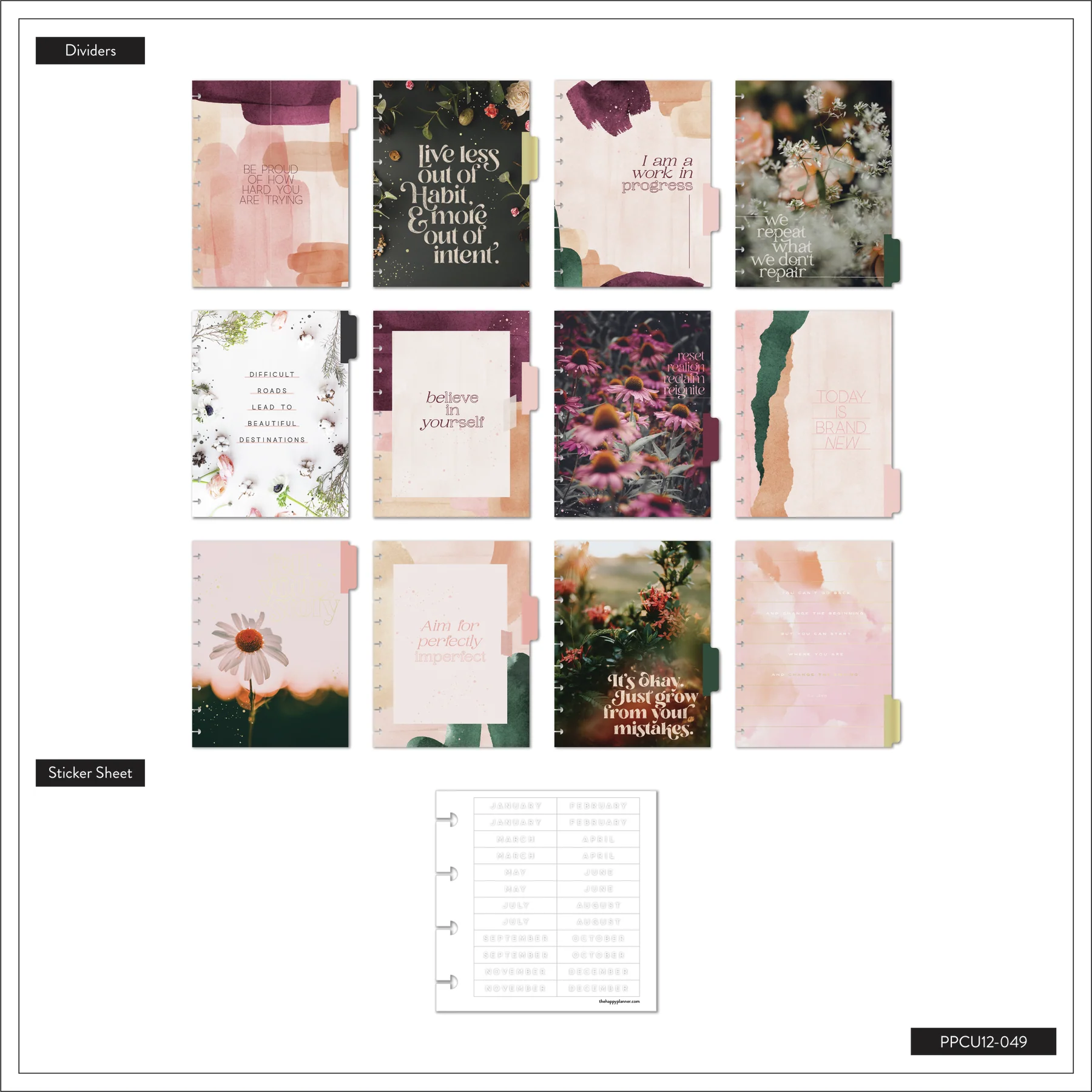 Undated Believe In You Happy Planner - Classic Recovery Layout - 12 Months - Image 8