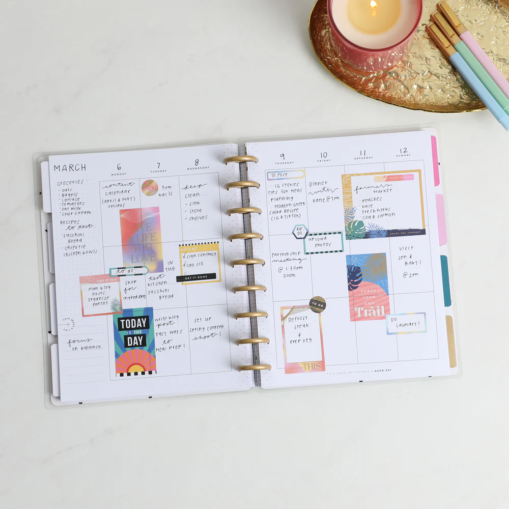 Undated Bright & Fun Happy Planner - Classic Vertical Layout - 12 Months - Image 7
