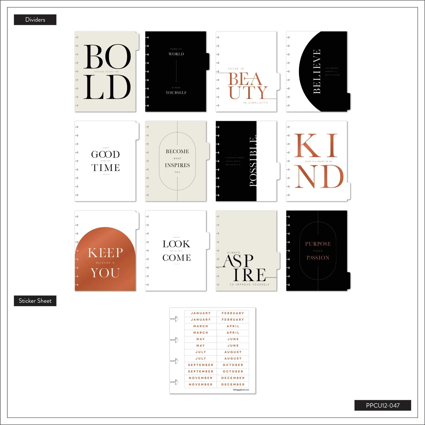 Undated Good Things Happy Planner - Classic Dashboard Layout - 12 Months - Image 7