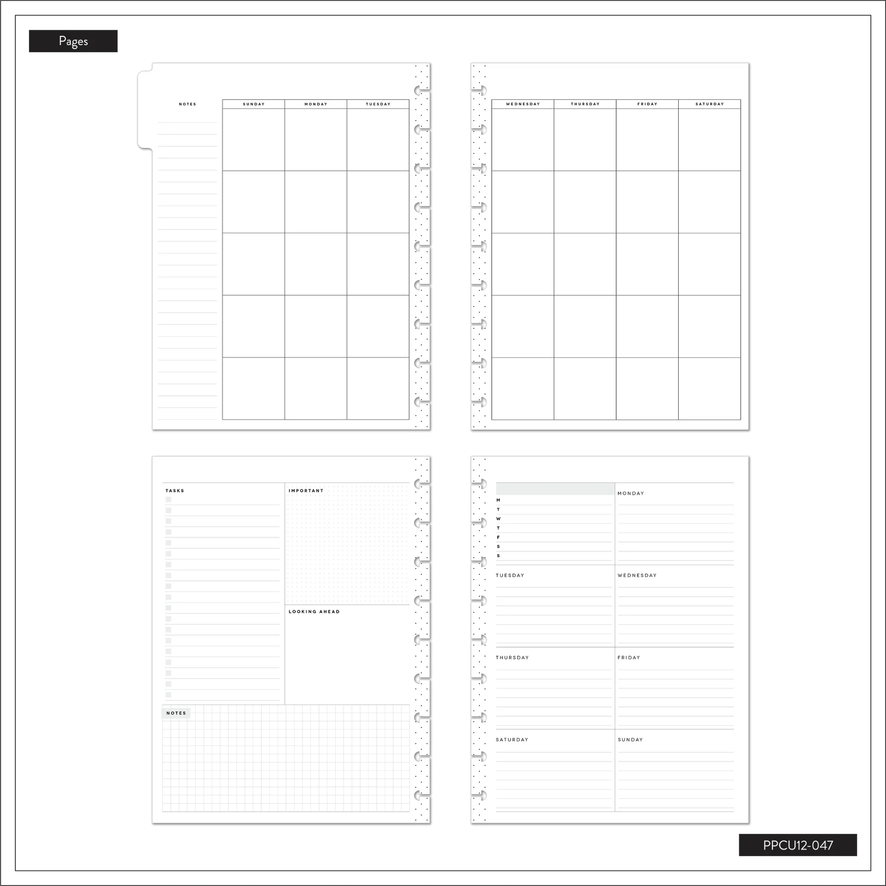 Undated Good Things Happy Planner - Classic Dashboard Layout - 12 Months - Image 8