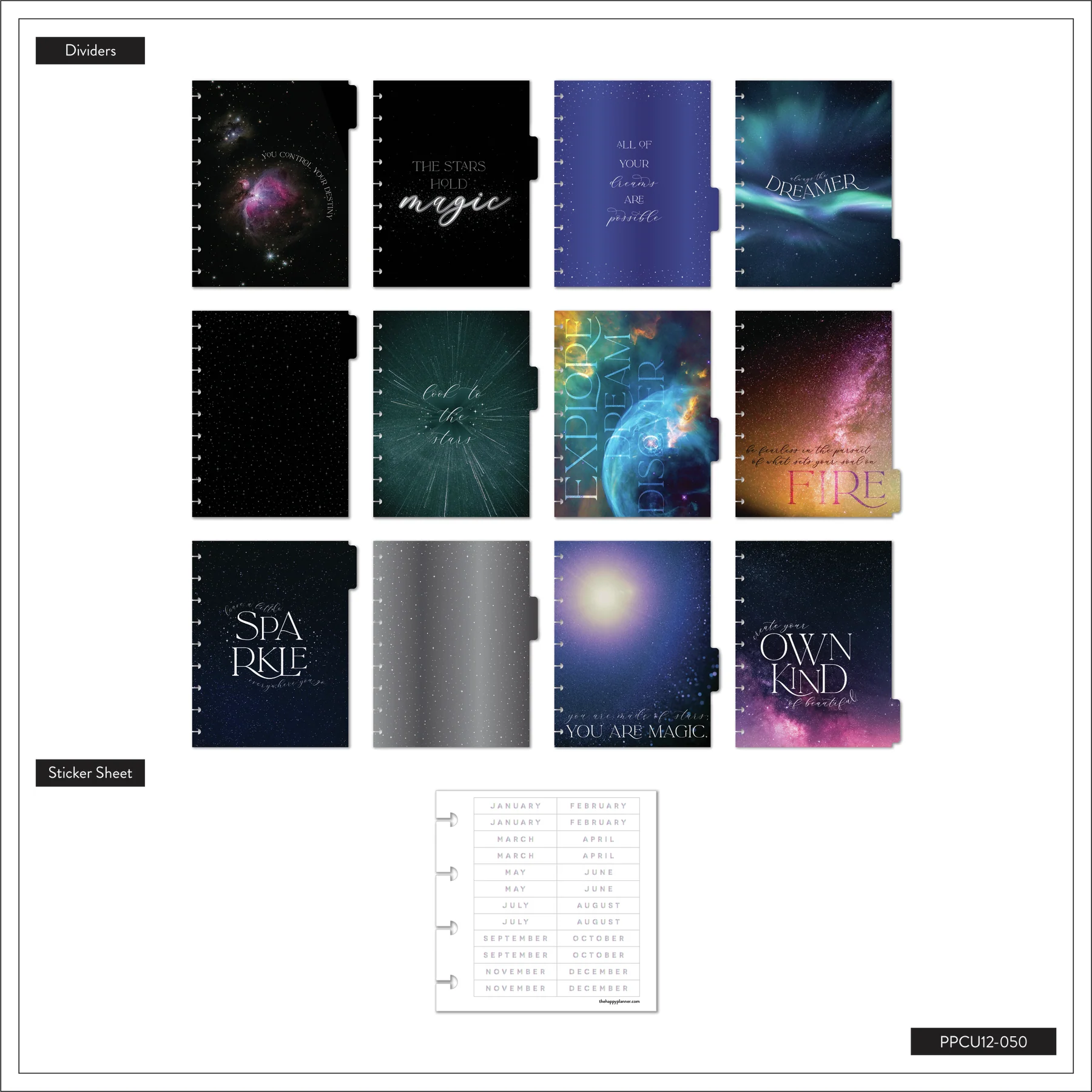 Undated Look to the Stars Happy Planner - Classic Vertical Layout - 12 Months - Image 8