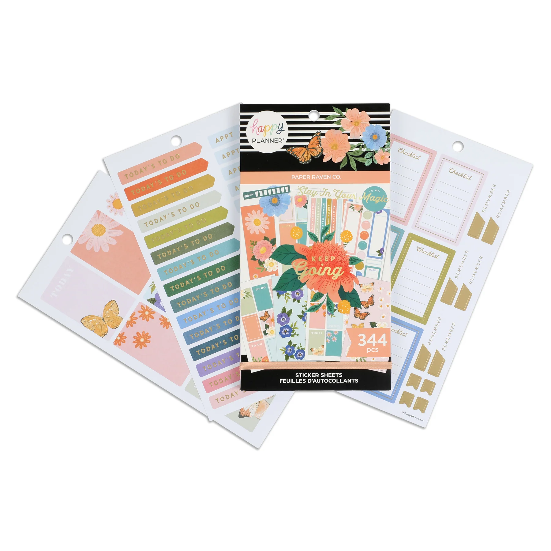 Happy Planner x Paper Raven Co. Value Pack Stickers - Bright Florals - Image 2