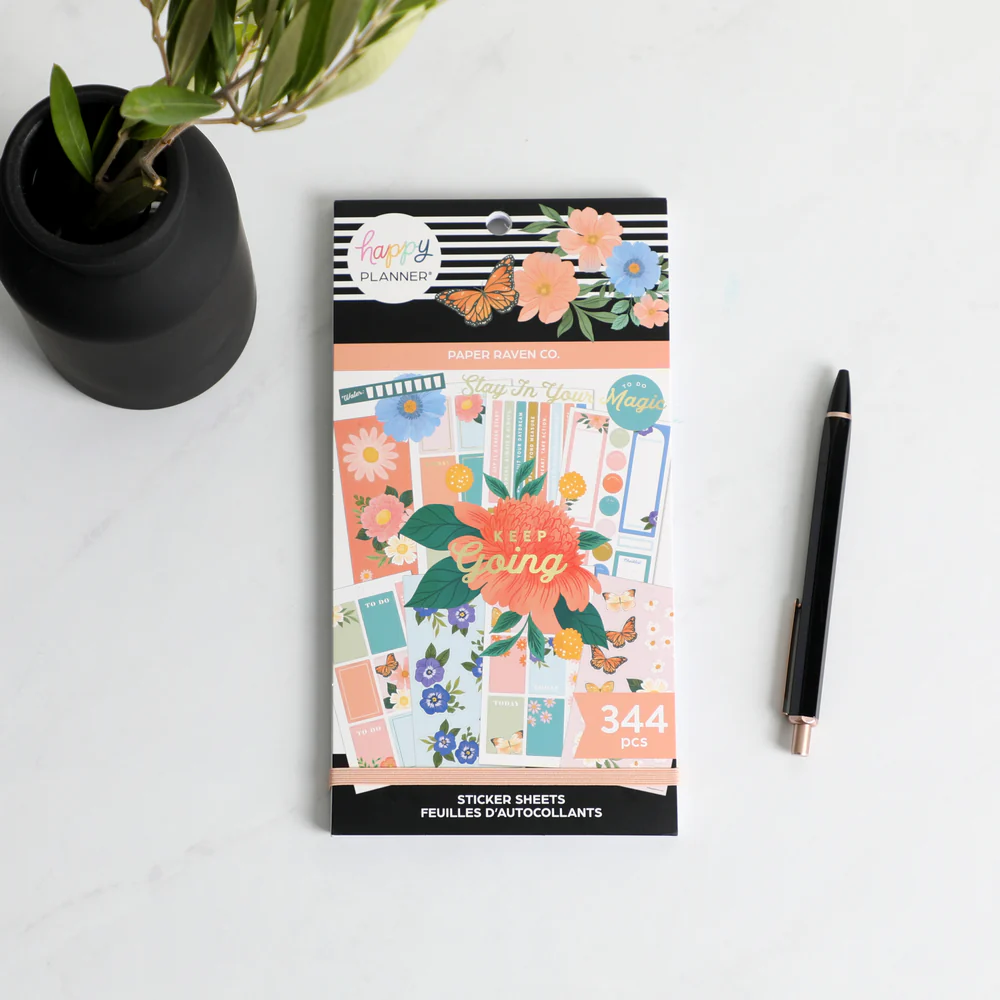 Happy Planner x Paper Raven Co. Value Pack Stickers - Bright Florals - Image 3
