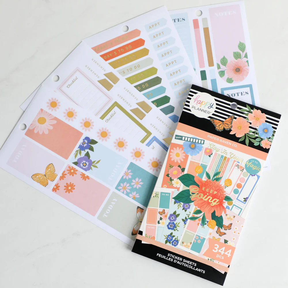 Happy Planner x Paper Raven Co. Value Pack Stickers - Bright Florals - Image 4