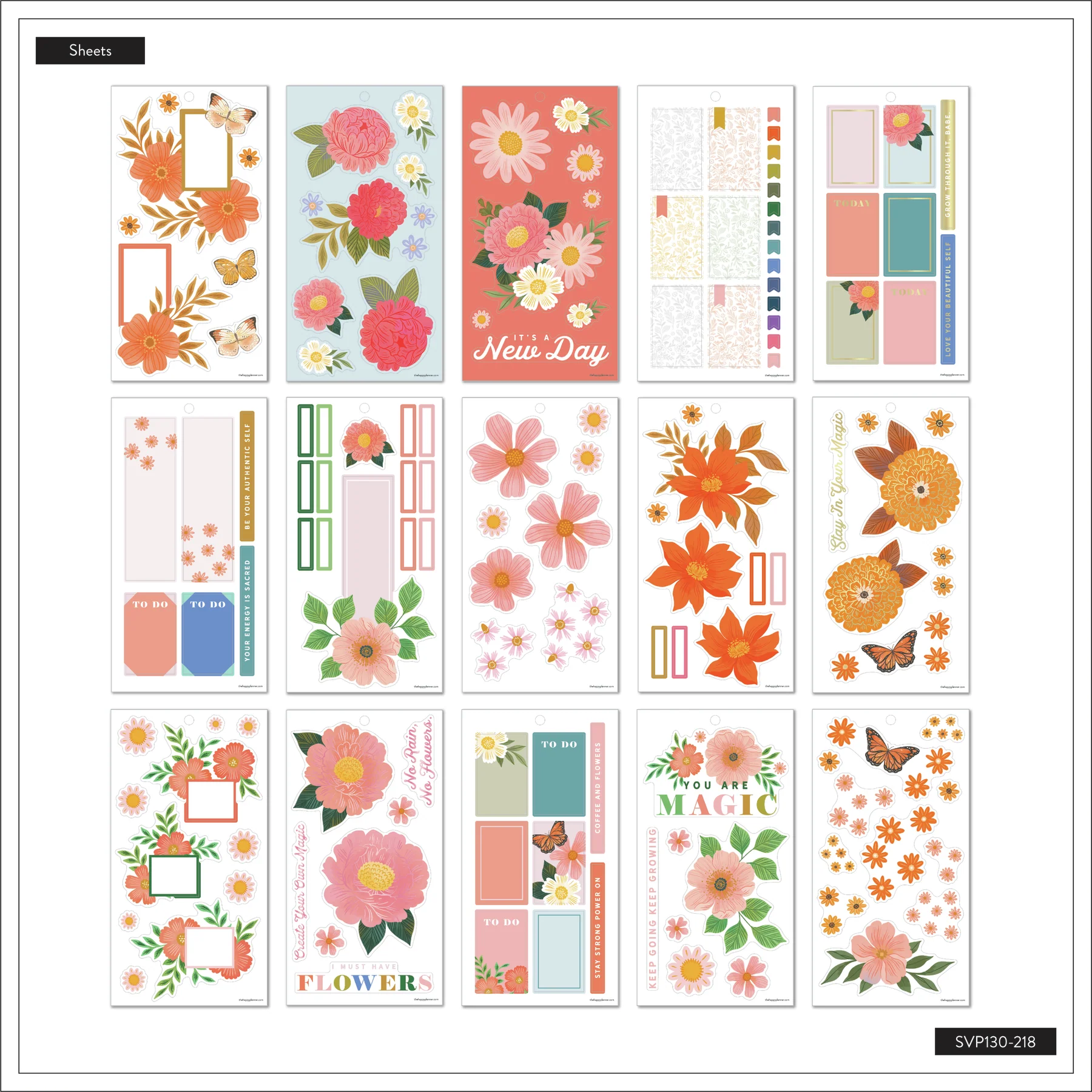Happy Planner x Paper Raven Co. Value Pack Stickers - Bright Florals - Image 7