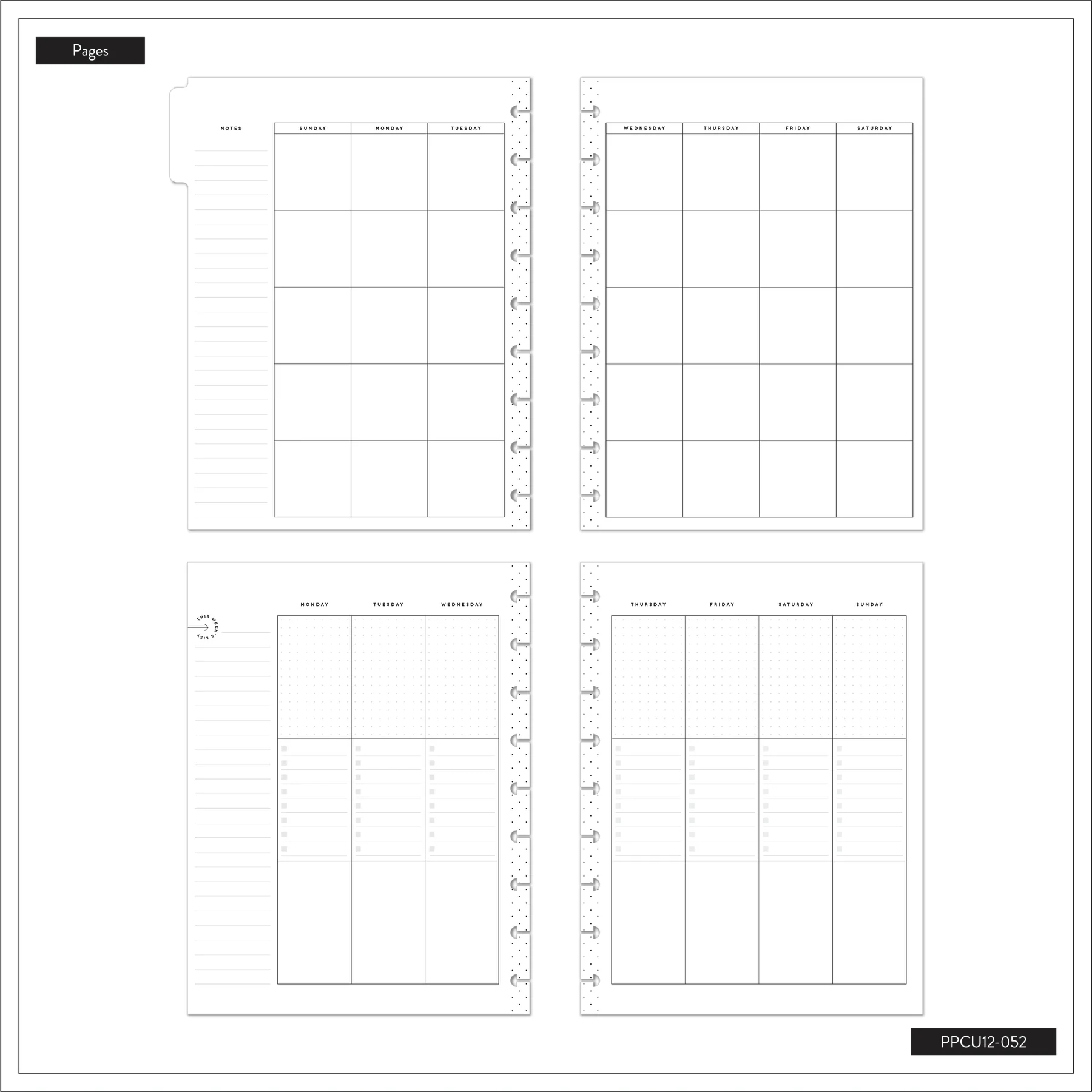 Undated Playful Pets Happy Planner - Classic Checklist Layout - 12 Months - Image 9