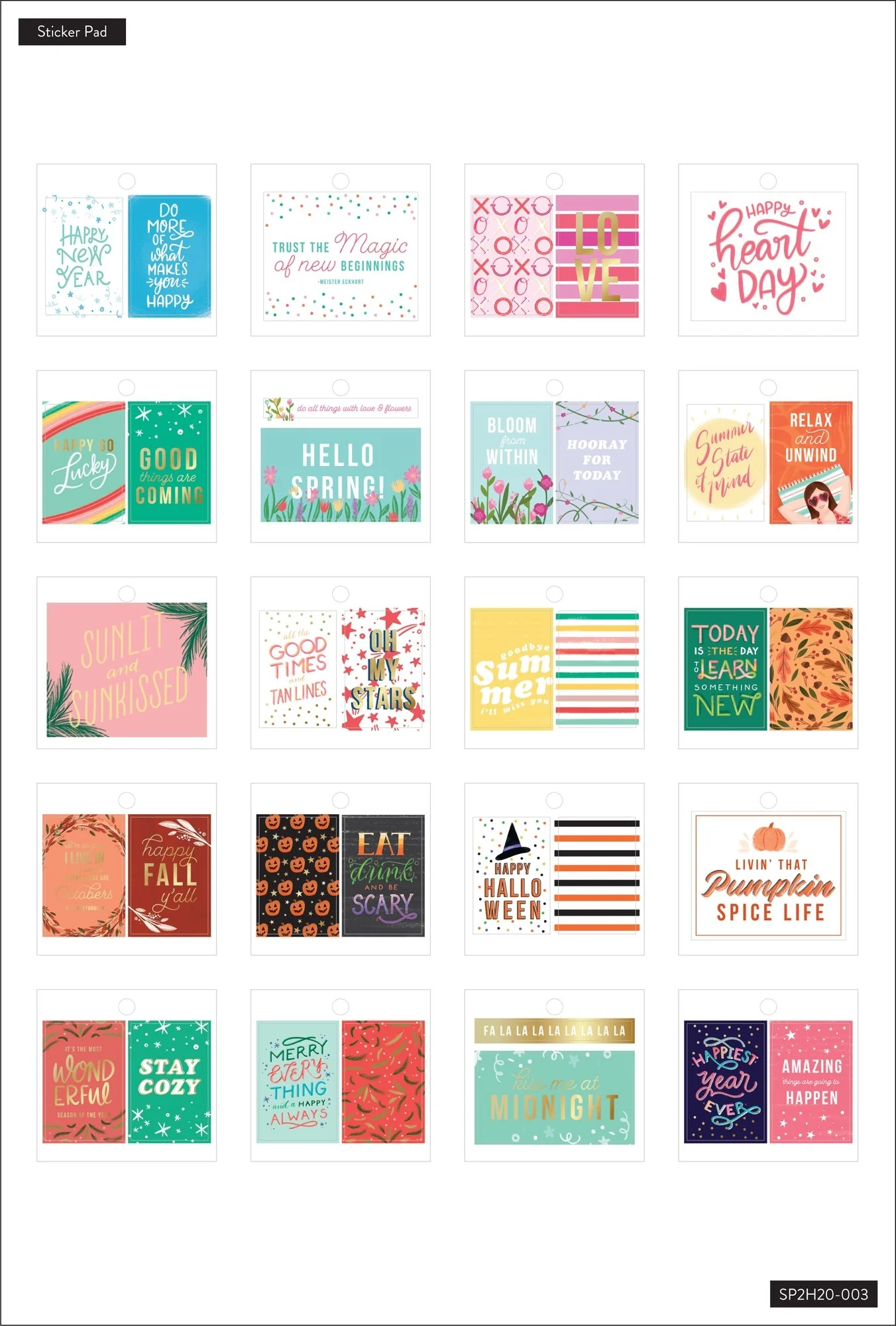 Tiny Sticker Pad - Holidays + Seasons - Image 2
