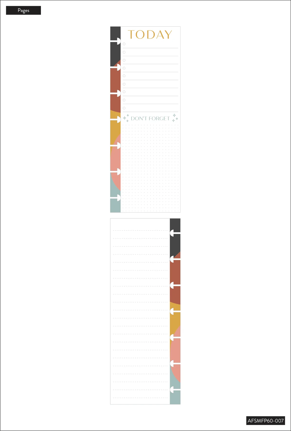 Today's Notes - Checklist Skinny Mini Filler Paper - 60 Sheets - Image 2