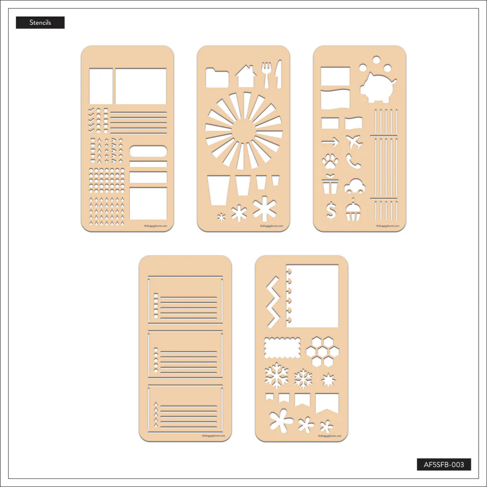 Trackers - Stencil Fan Book - 5 Sheets - Image 5