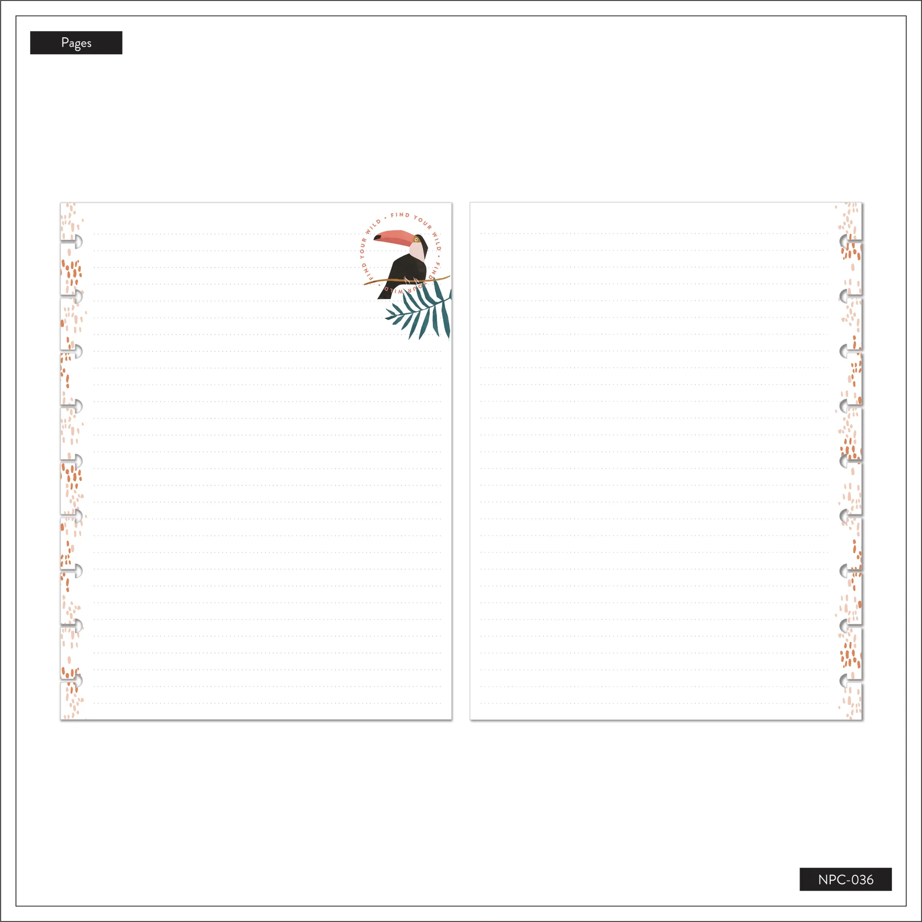 Tropical Boho Classic Notebook - Dot Lined Pages - 60 Sheets - Image 7