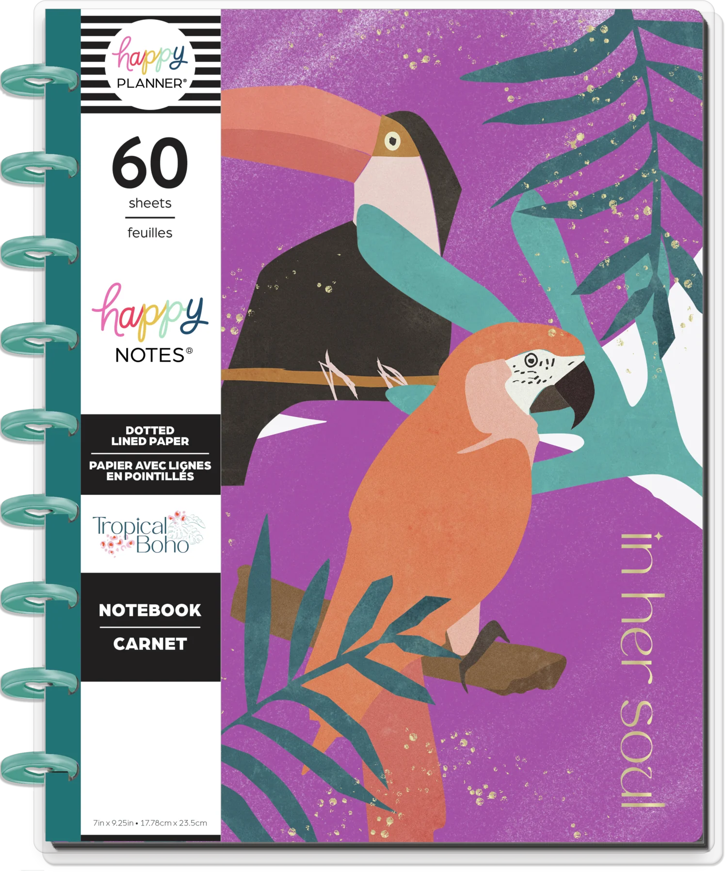 Tropical Boho Classic Notebook - Dot Lined Pages - 60 Sheets - Image 8