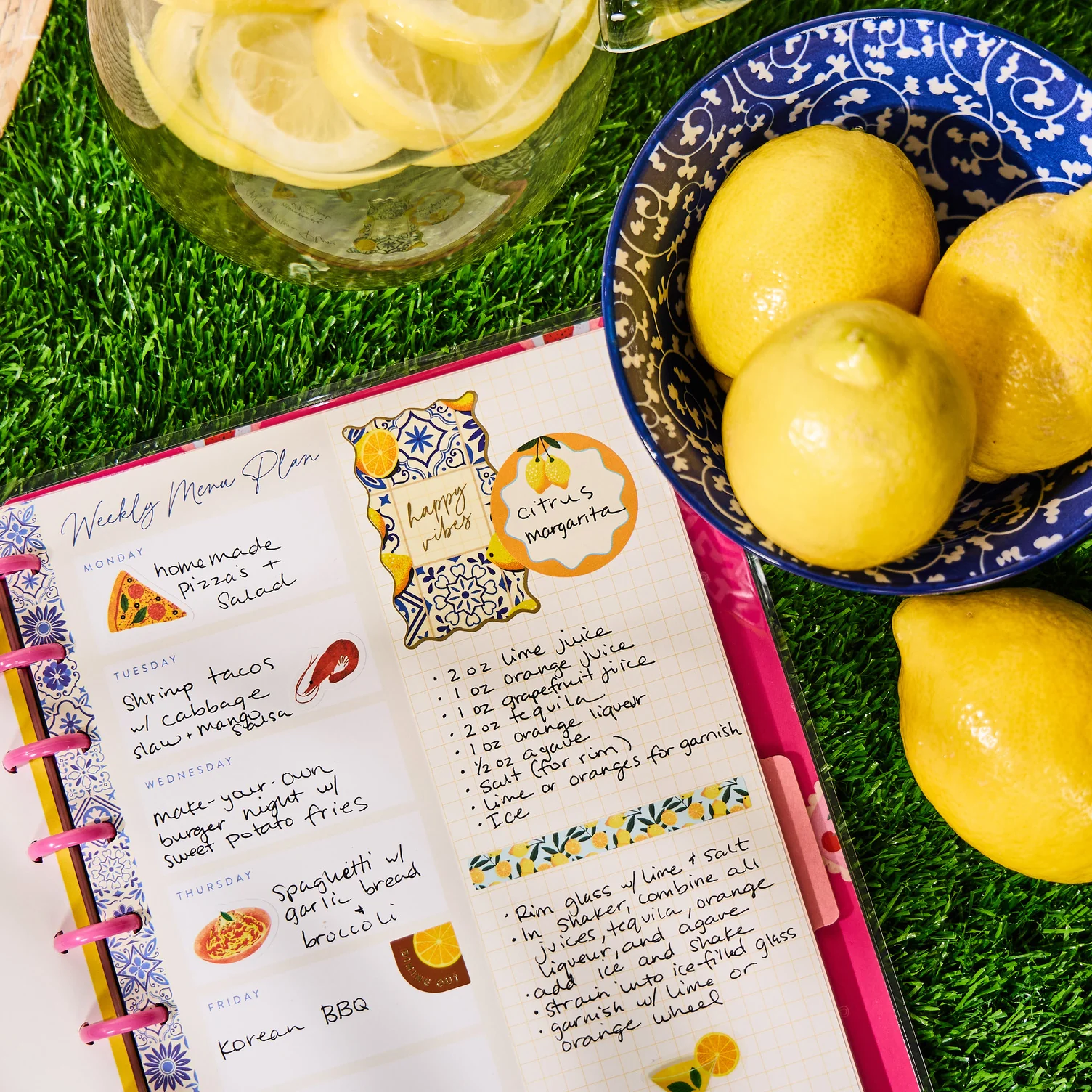 Tuscan Table Meal Planning - Grocery List + Meal Plan Classic Filler Paper - 40 Sheets - Image 2