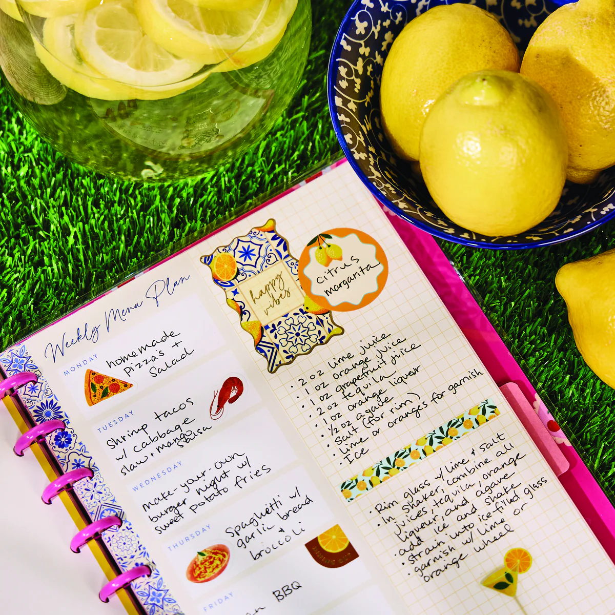 Tuscan Table Meal Planning - Grocery List + Meal Plan Classic Filler Paper - 40 Sheets - Image 9