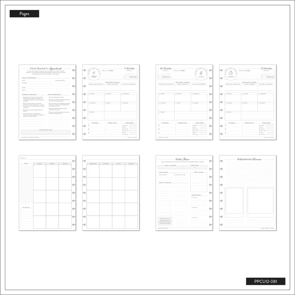 Undated Baby on the Way Pregnancy Planner - Classic Pregnancy Layout - 9 Months - Image 9