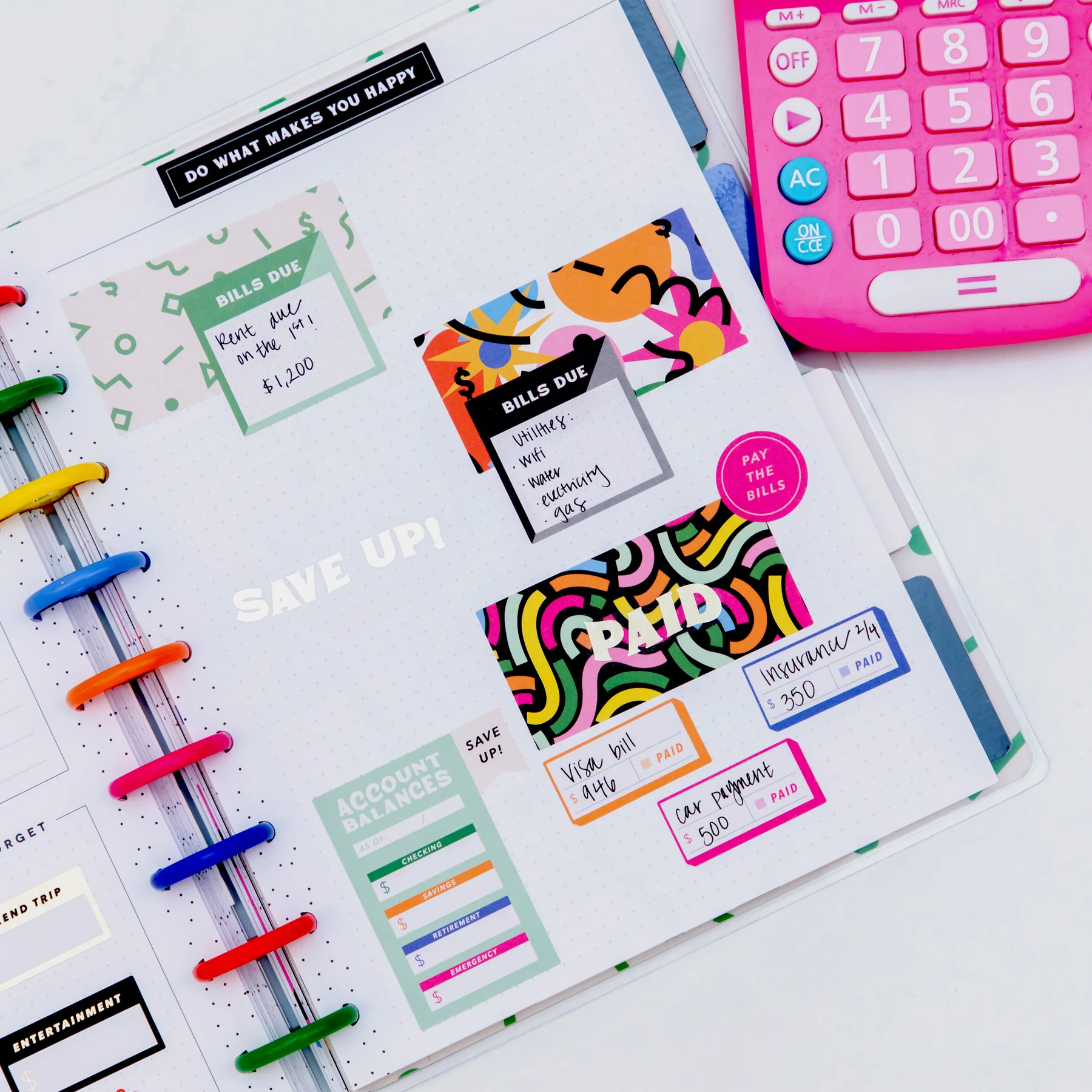 Undated Big Dollar Energy Happy Planner - Classic Budget Layout - 12 Months - Image 3